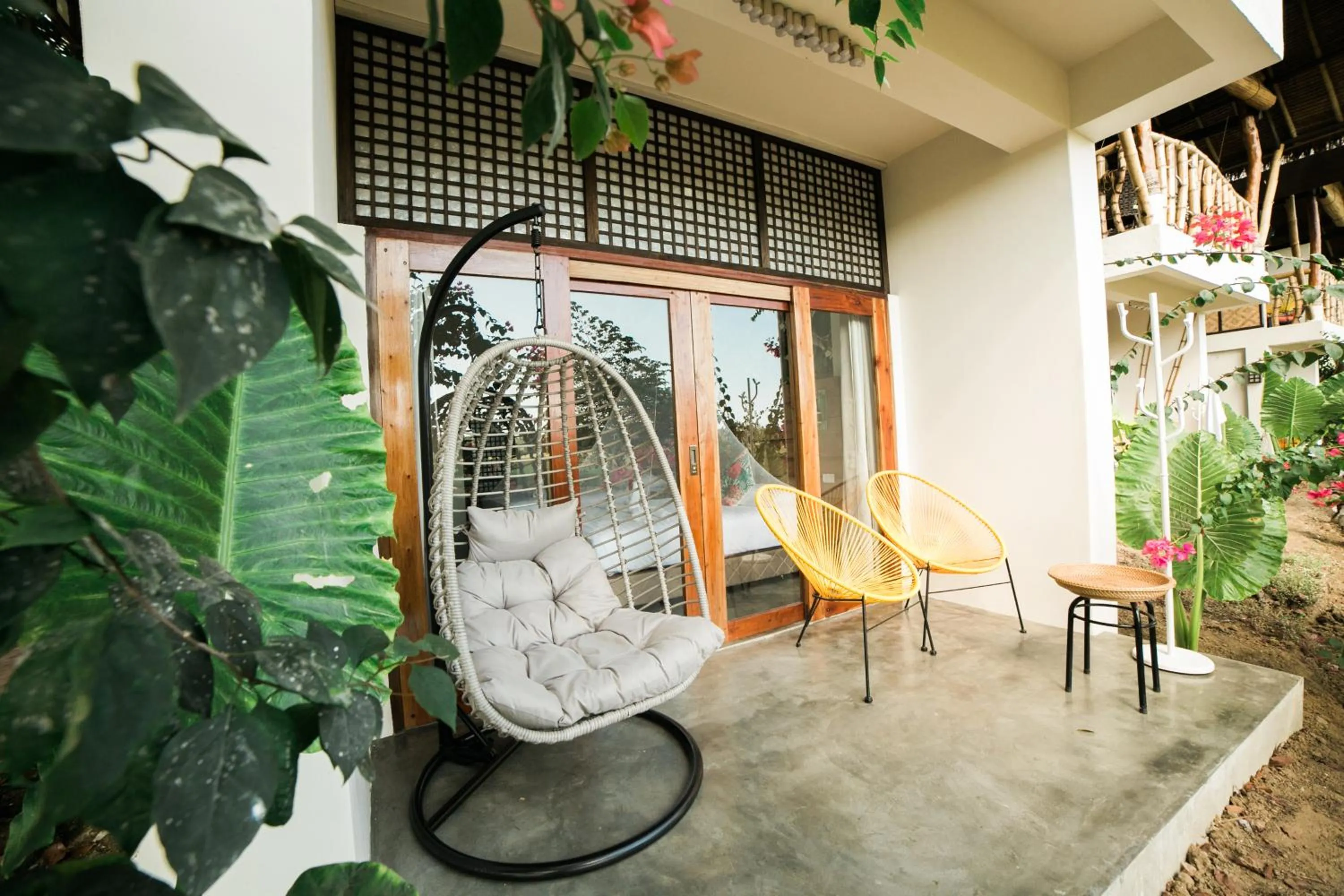 Seating area in Fox & The Firefly Cottages