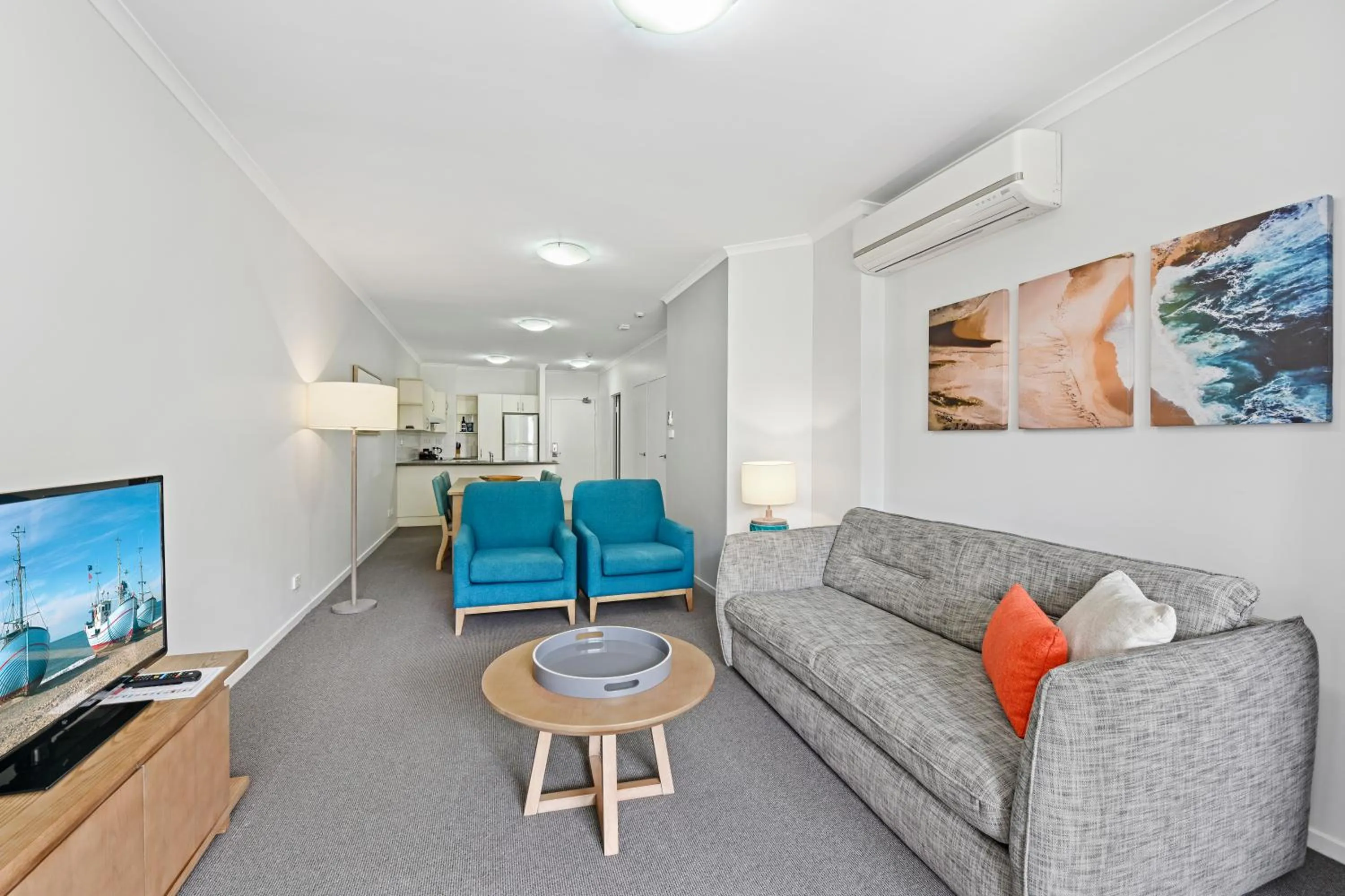 Living room in Club Wyndham Flynns Beach, Trademark Collection by Wyndham