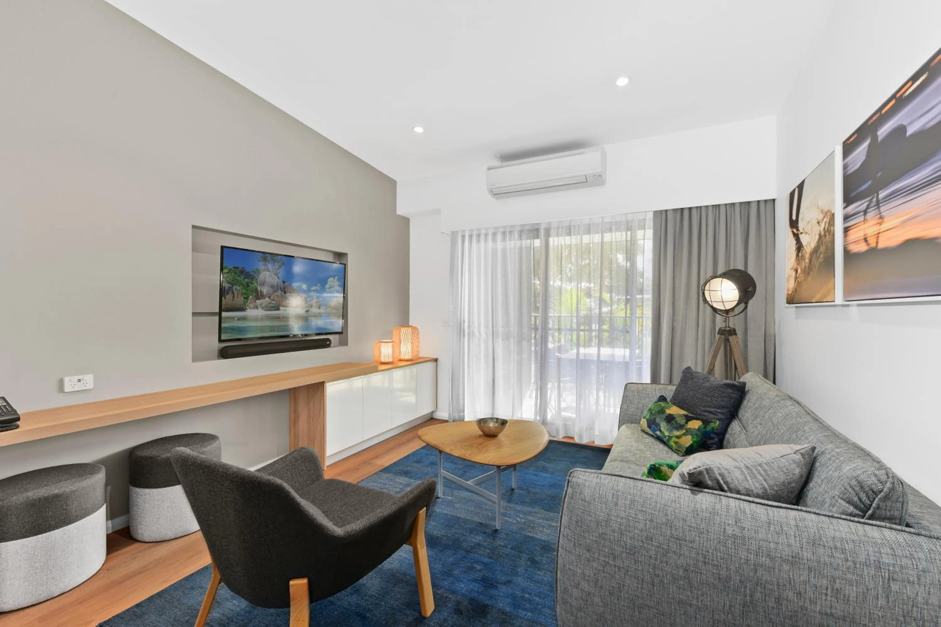 Living room in Club Wyndham Flynns Beach, Trademark Collection by Wyndham