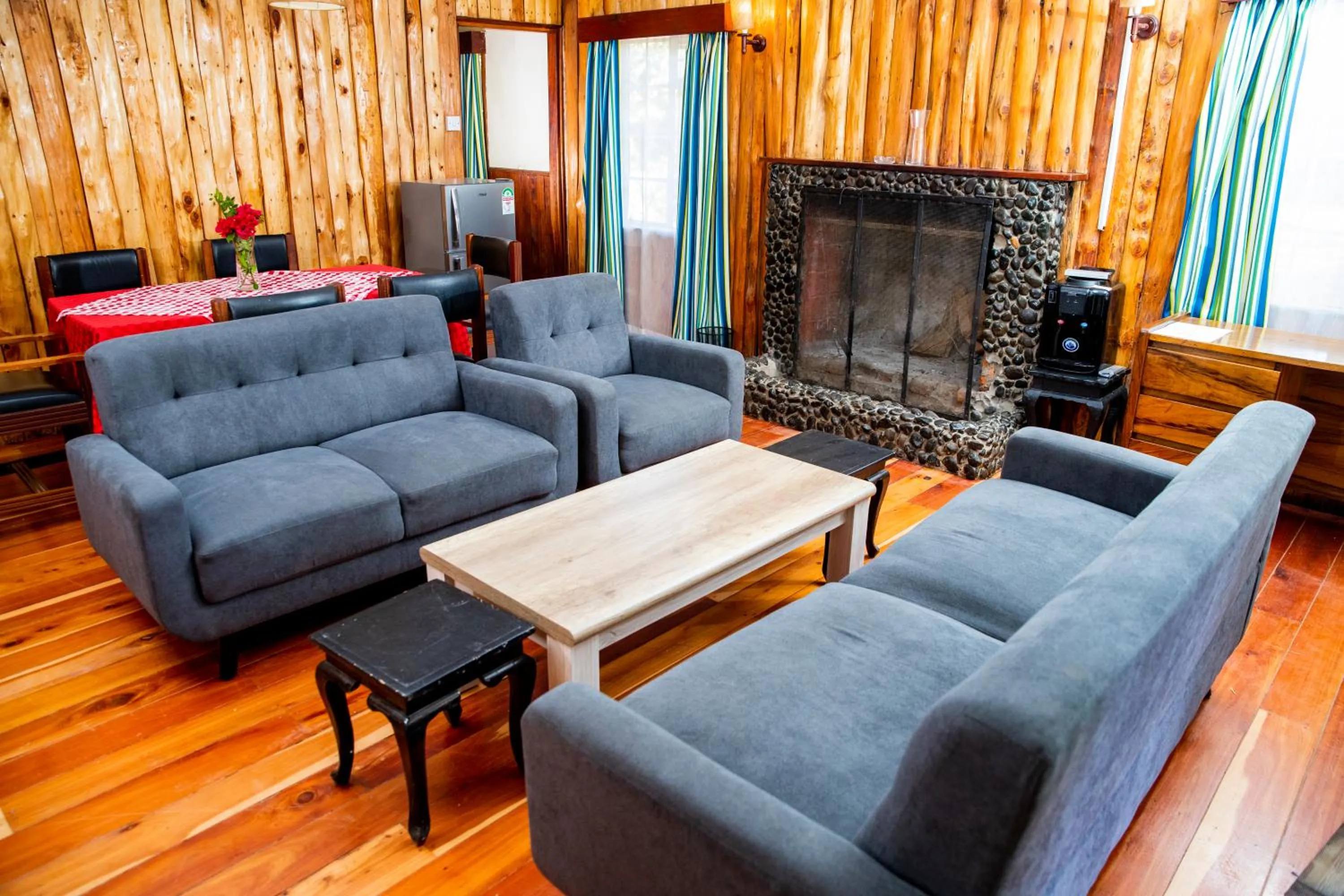 Living room in Naro Moru River Lodge
