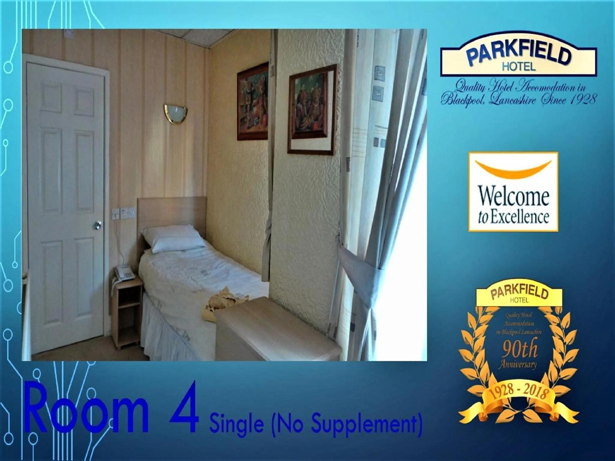 Bed in Parkfield Hotel