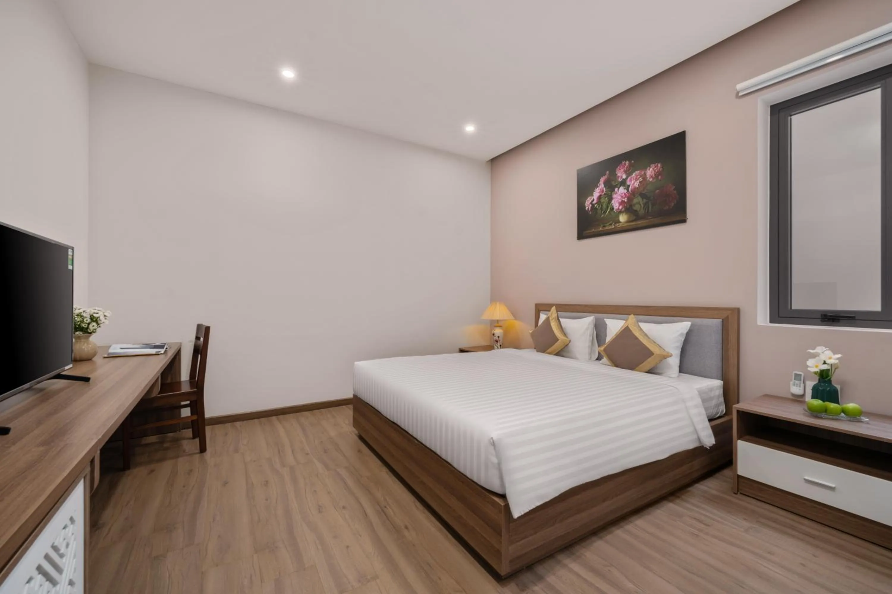 Bed in ATP Galaxy Hotel & Apartment Danang