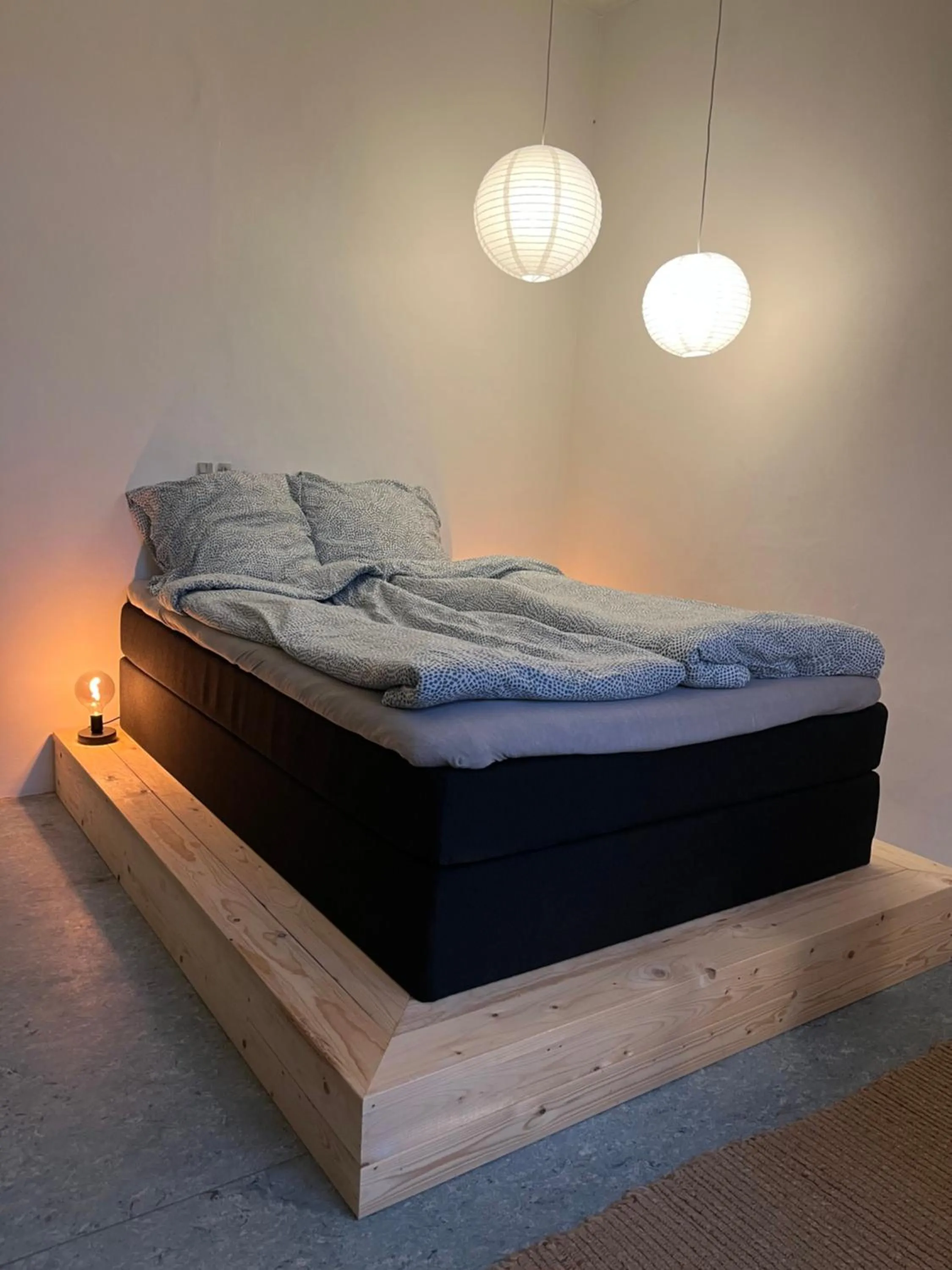 Bed in Room 12 - Hawkraft Kulturhotel