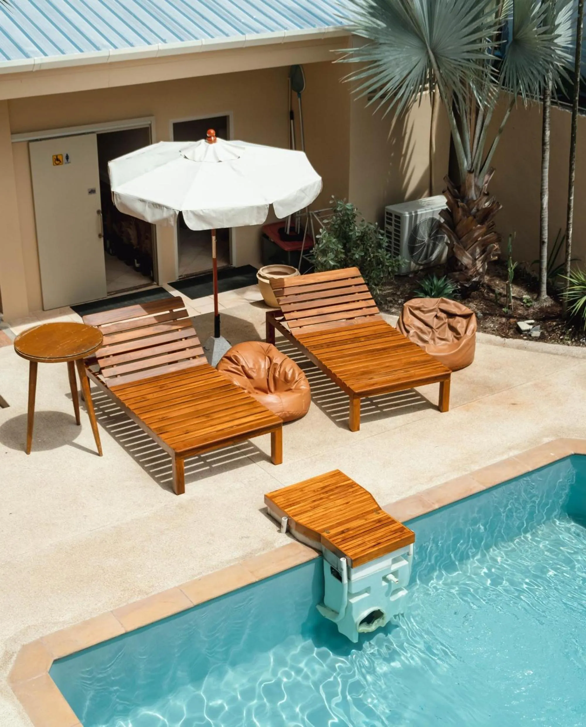 sunbed in Rustic and Blue Getaway