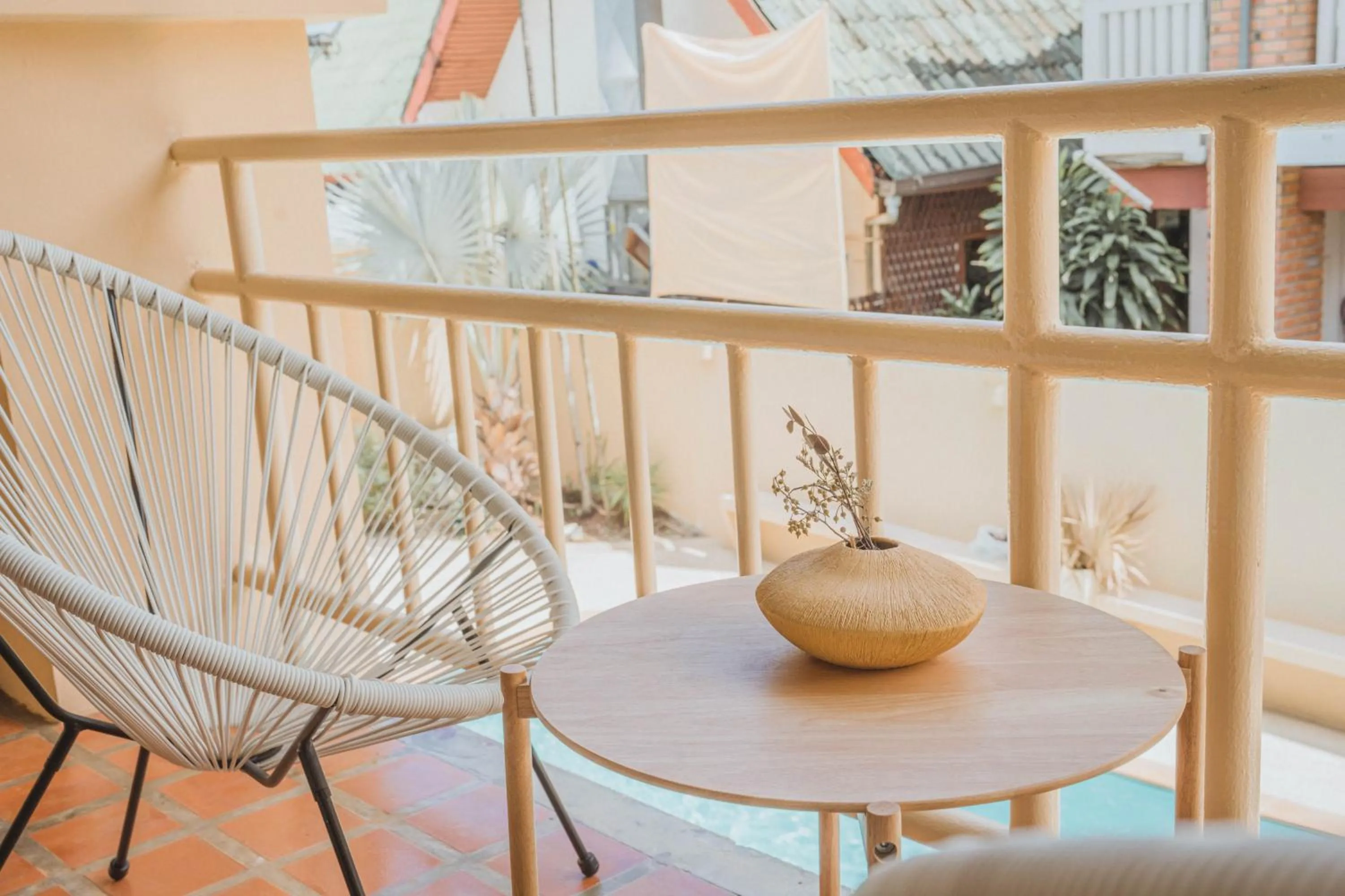 Balcony/Terrace in Rustic and Blue Getaway