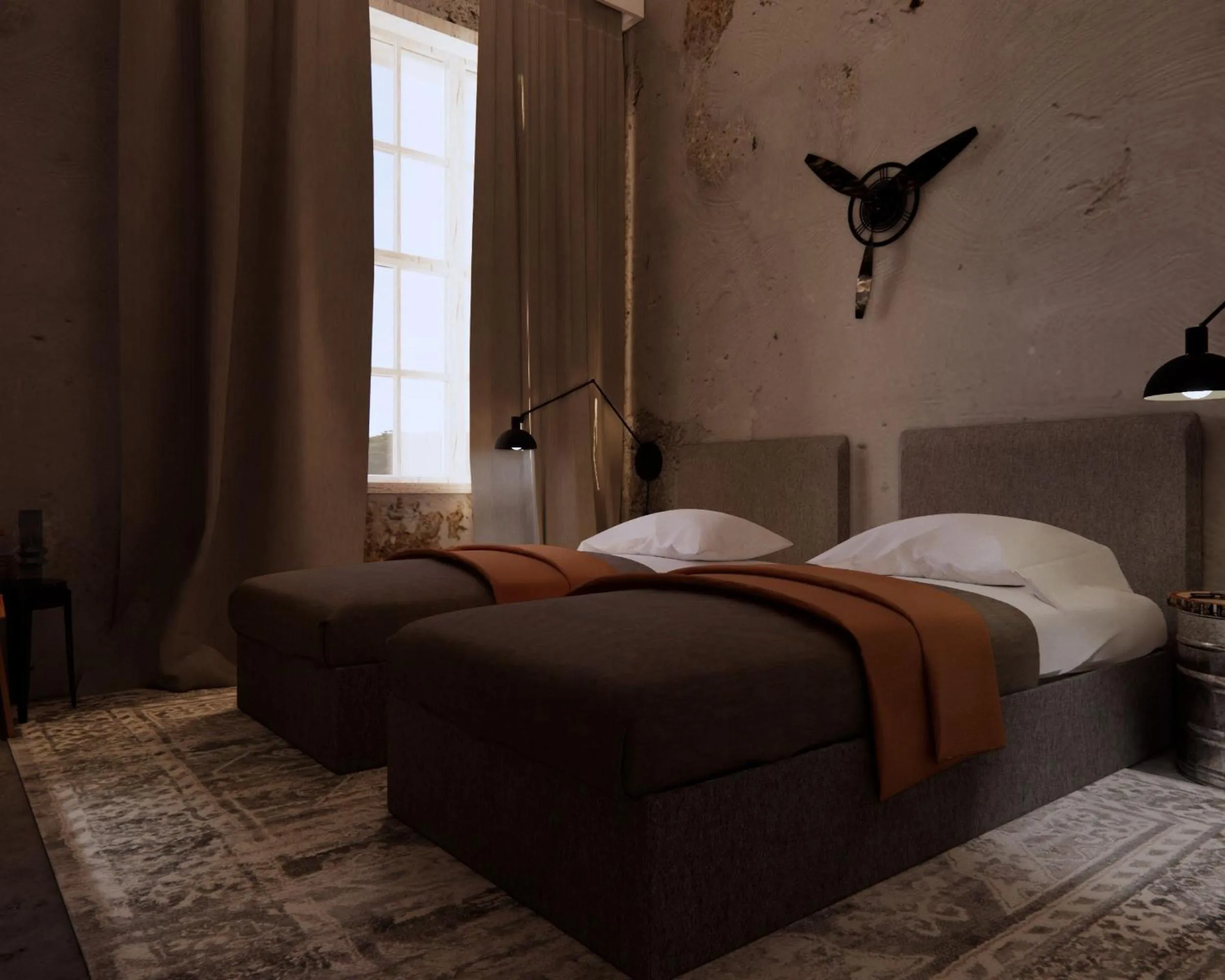 Bed in Hotel ARCHE Fabryka Samolotów w Mielnie