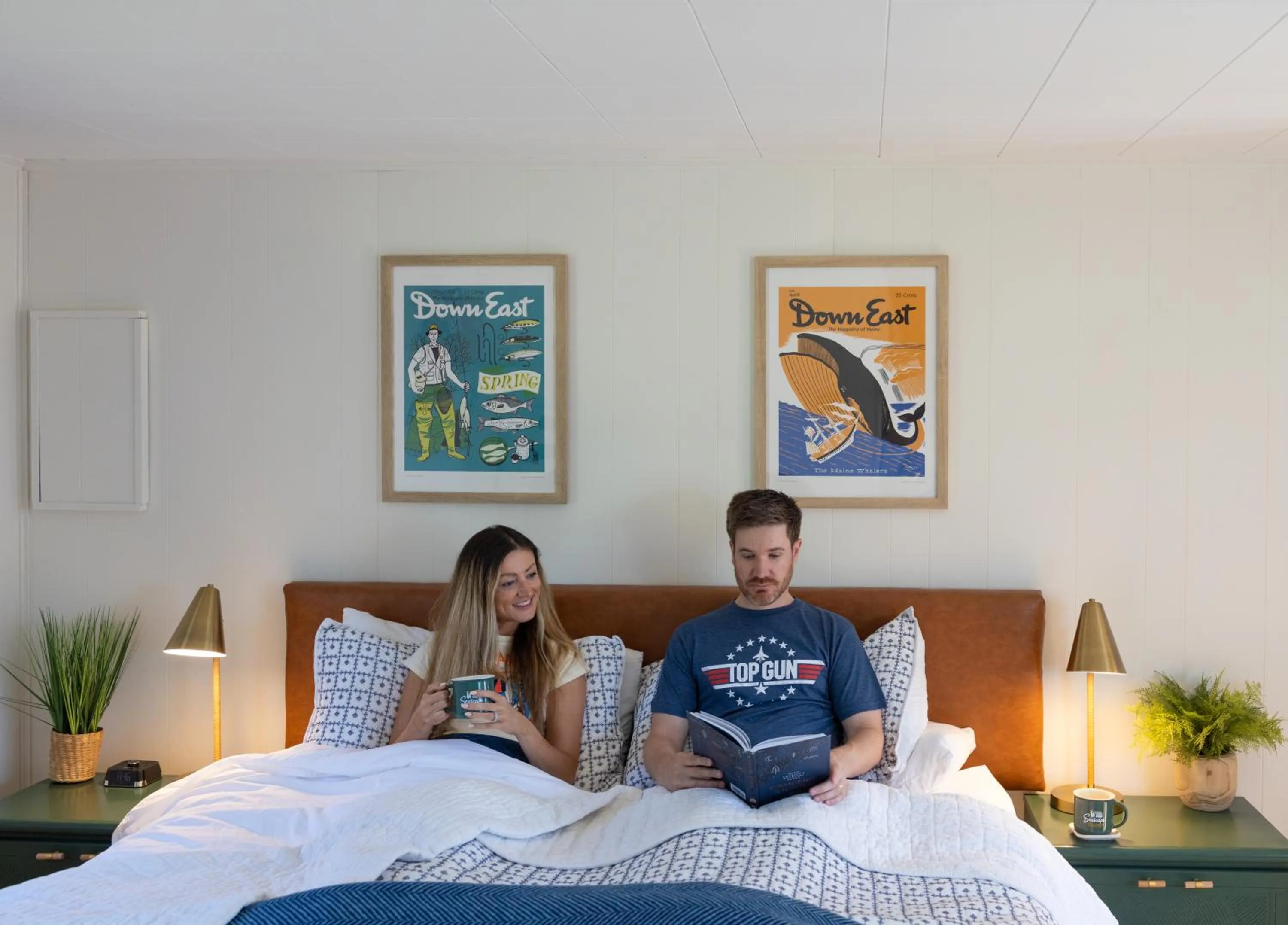 Bed in Seascape Motel & Cottages