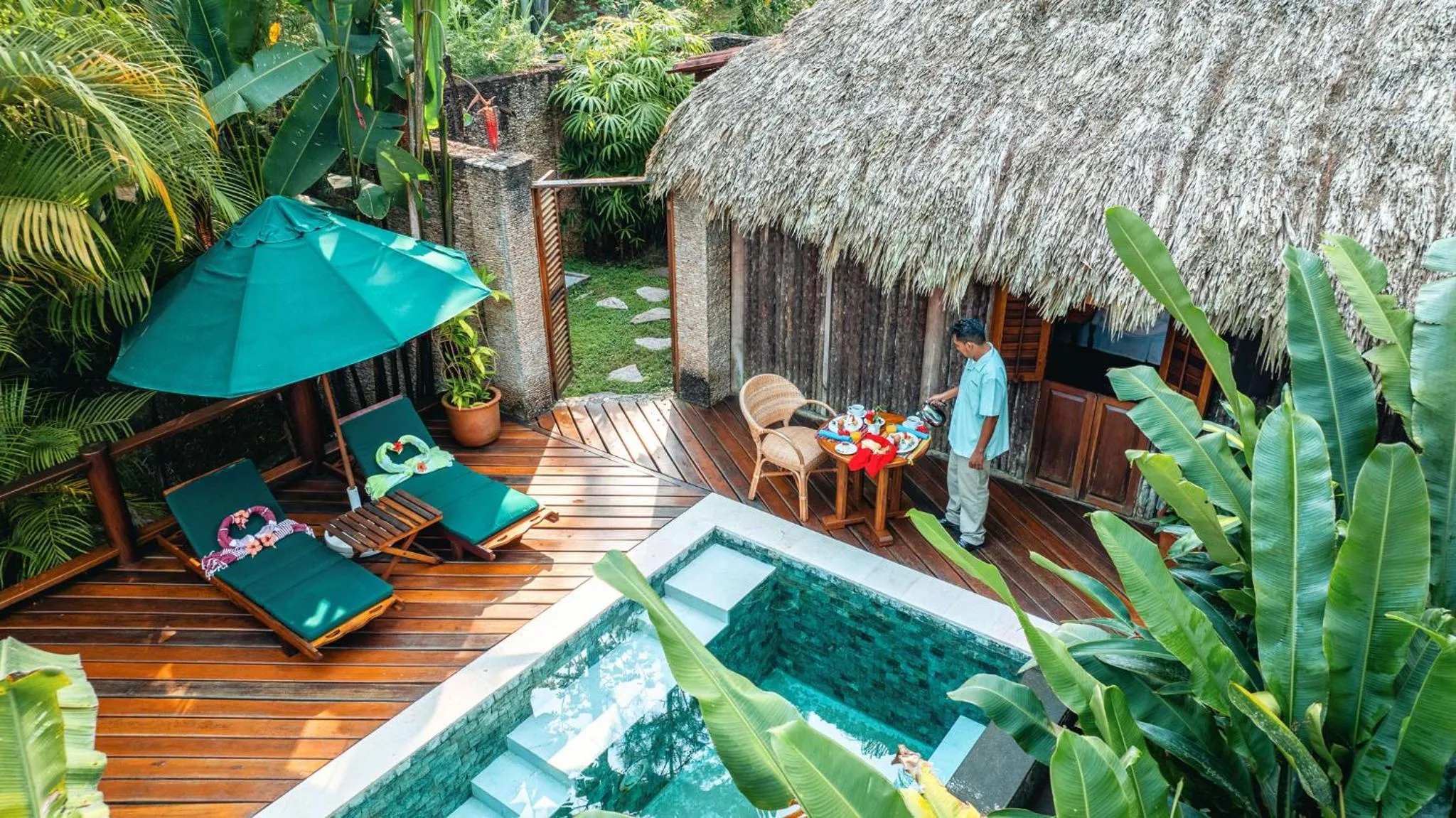 Swimming pool in Blancaneaux Lodge by Francis Ford Coppola