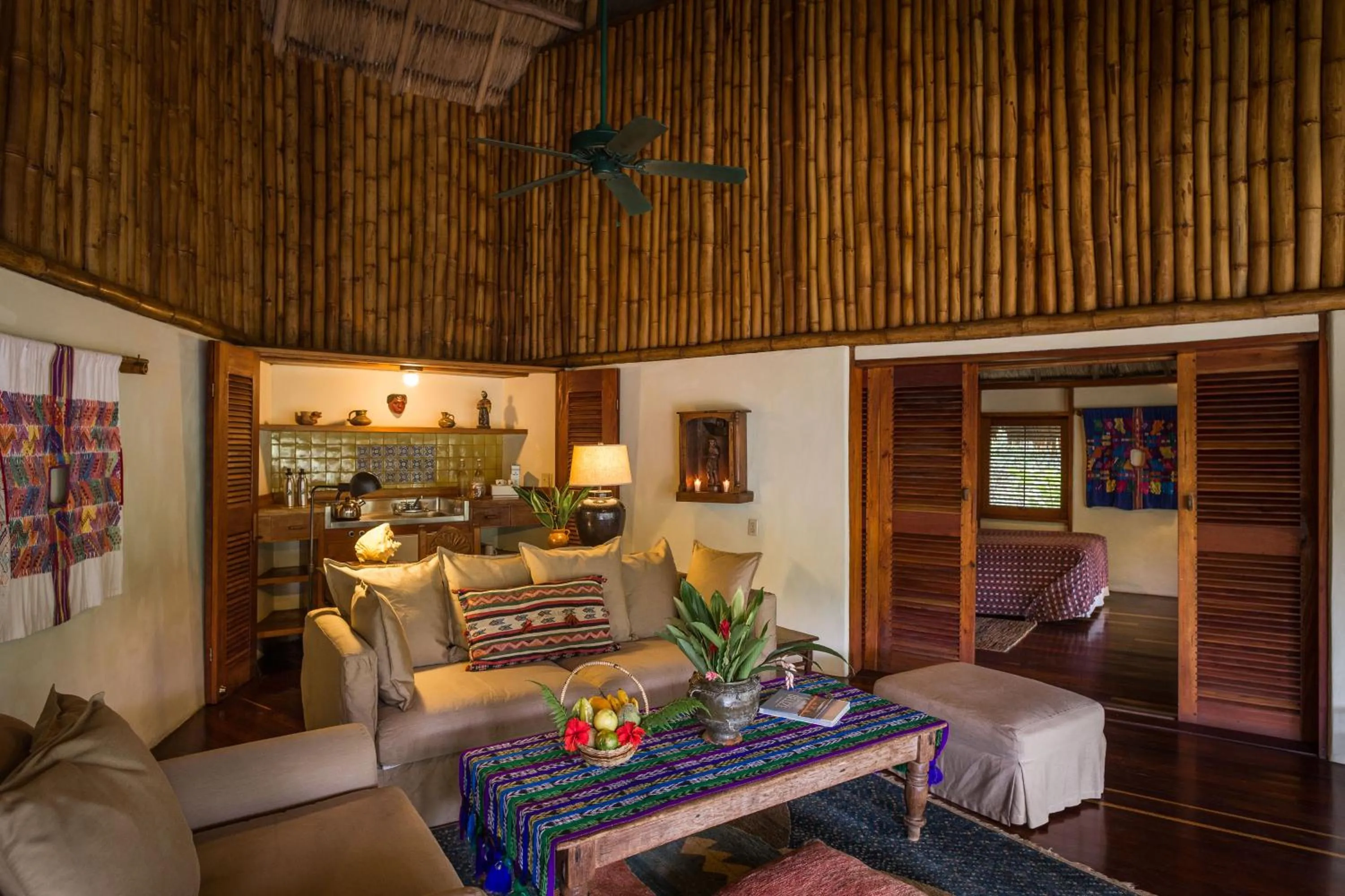Kitchen or kitchenette in Blancaneaux Lodge by Francis Ford Coppola