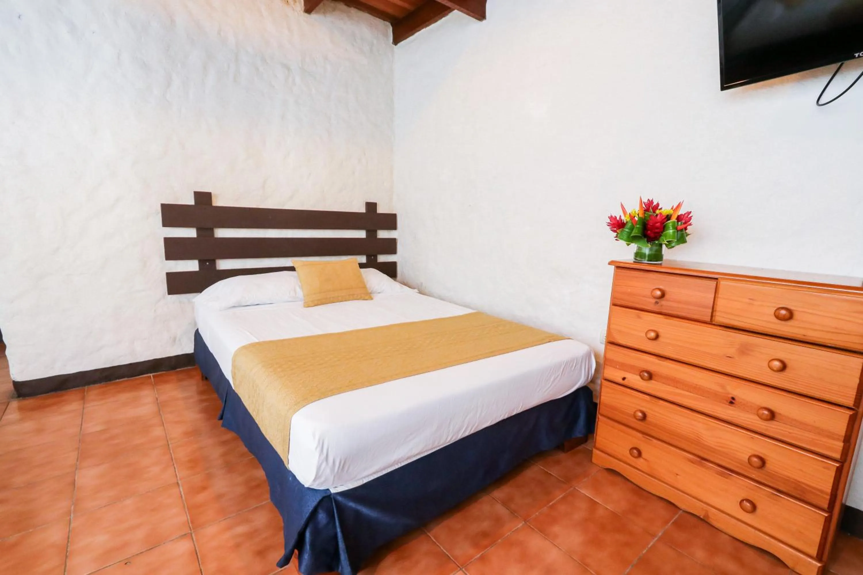 Bed in Hotel Flor Blanca