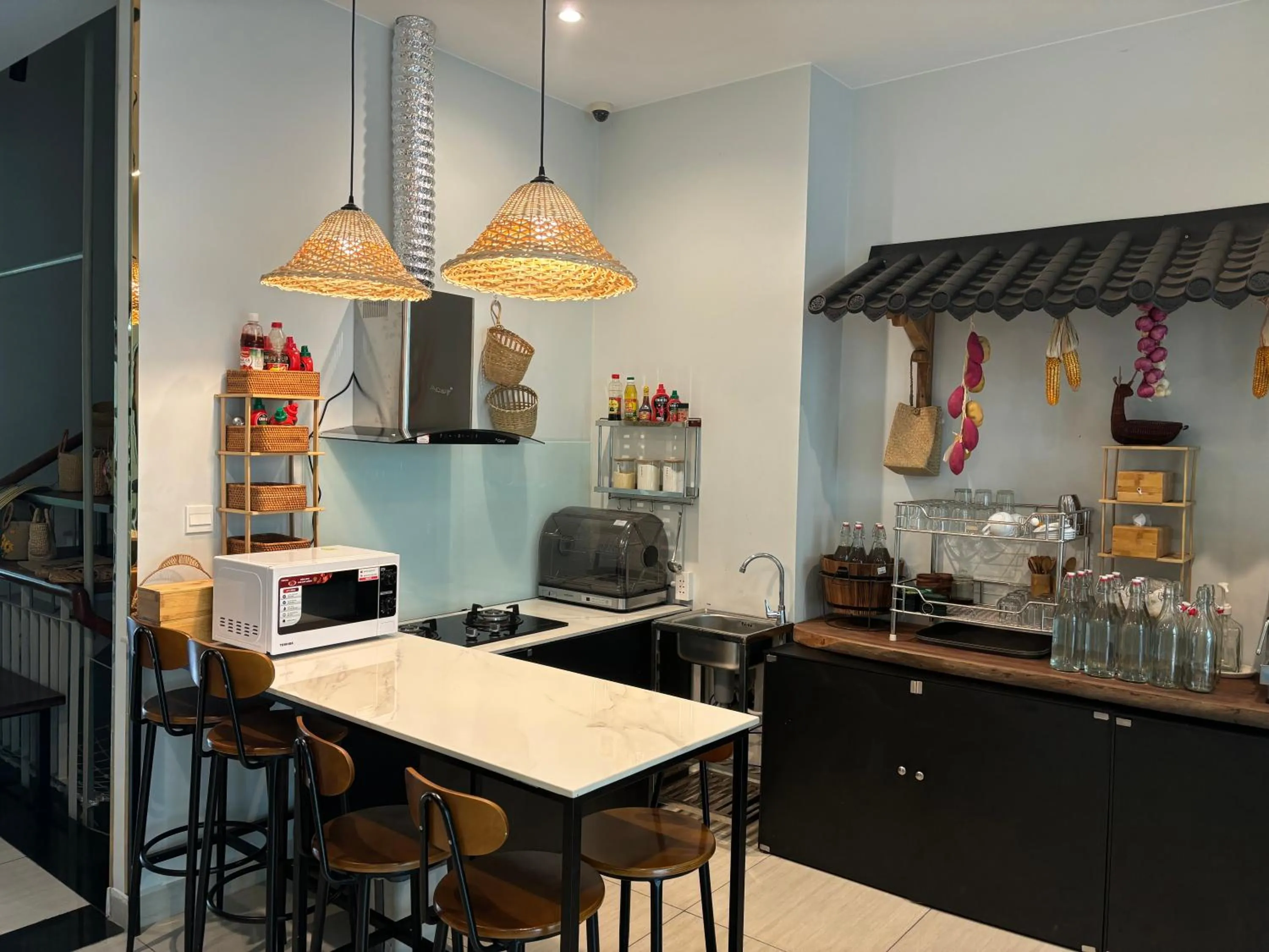 Kitchen or kitchenette in Green Inn Phu Quoc Hotel