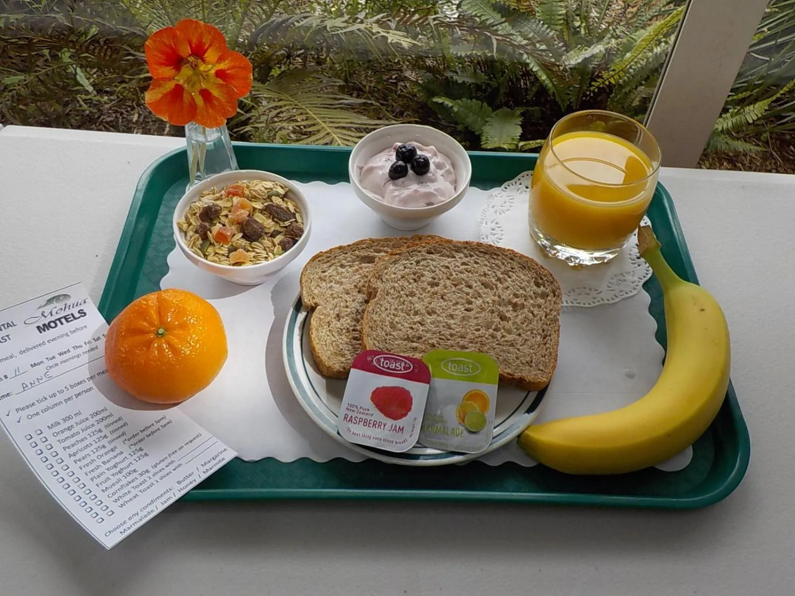 Breakfast in Mohua Motels