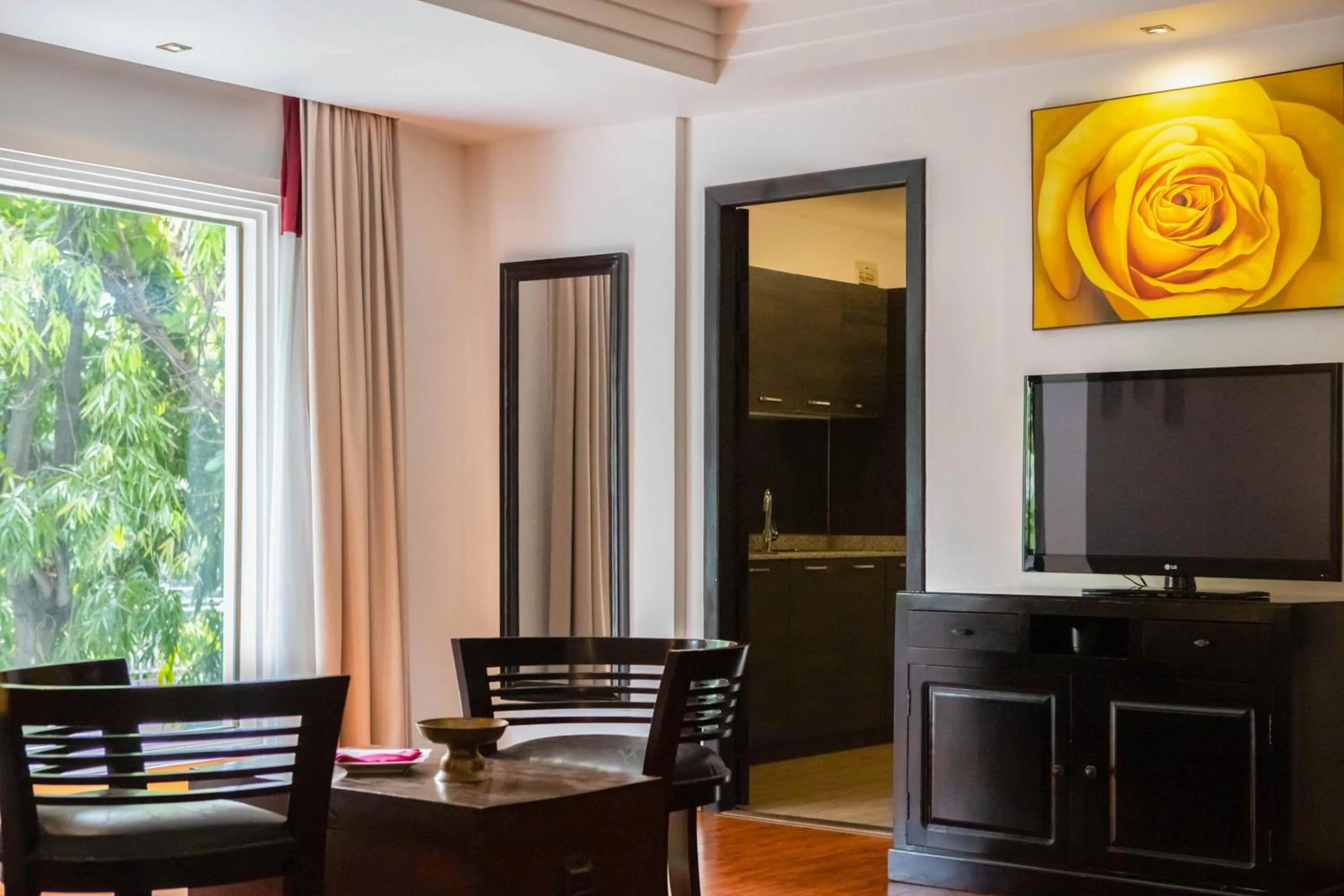 Living room in La Rose Suites