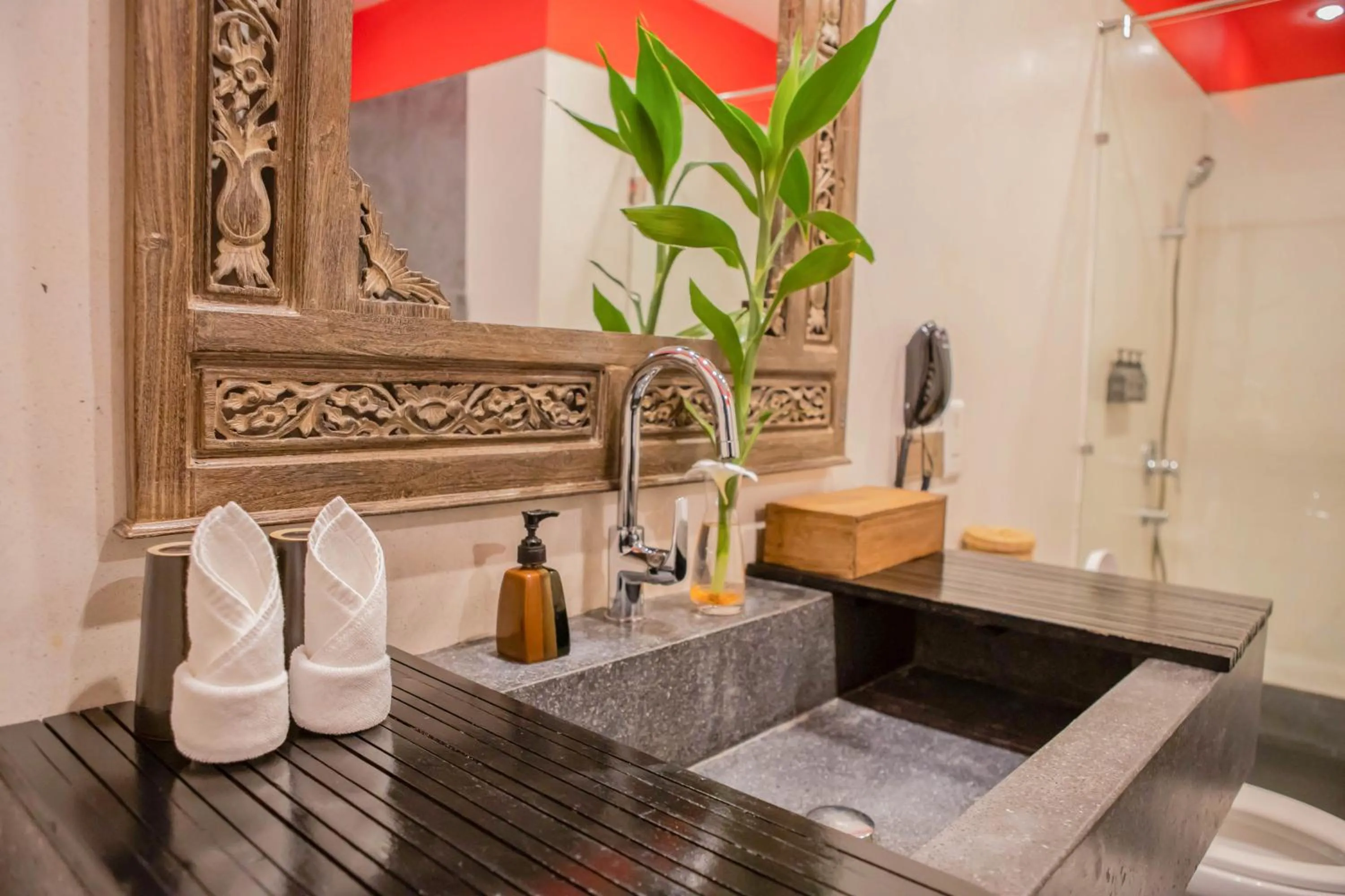 Shower in La Rose Suites