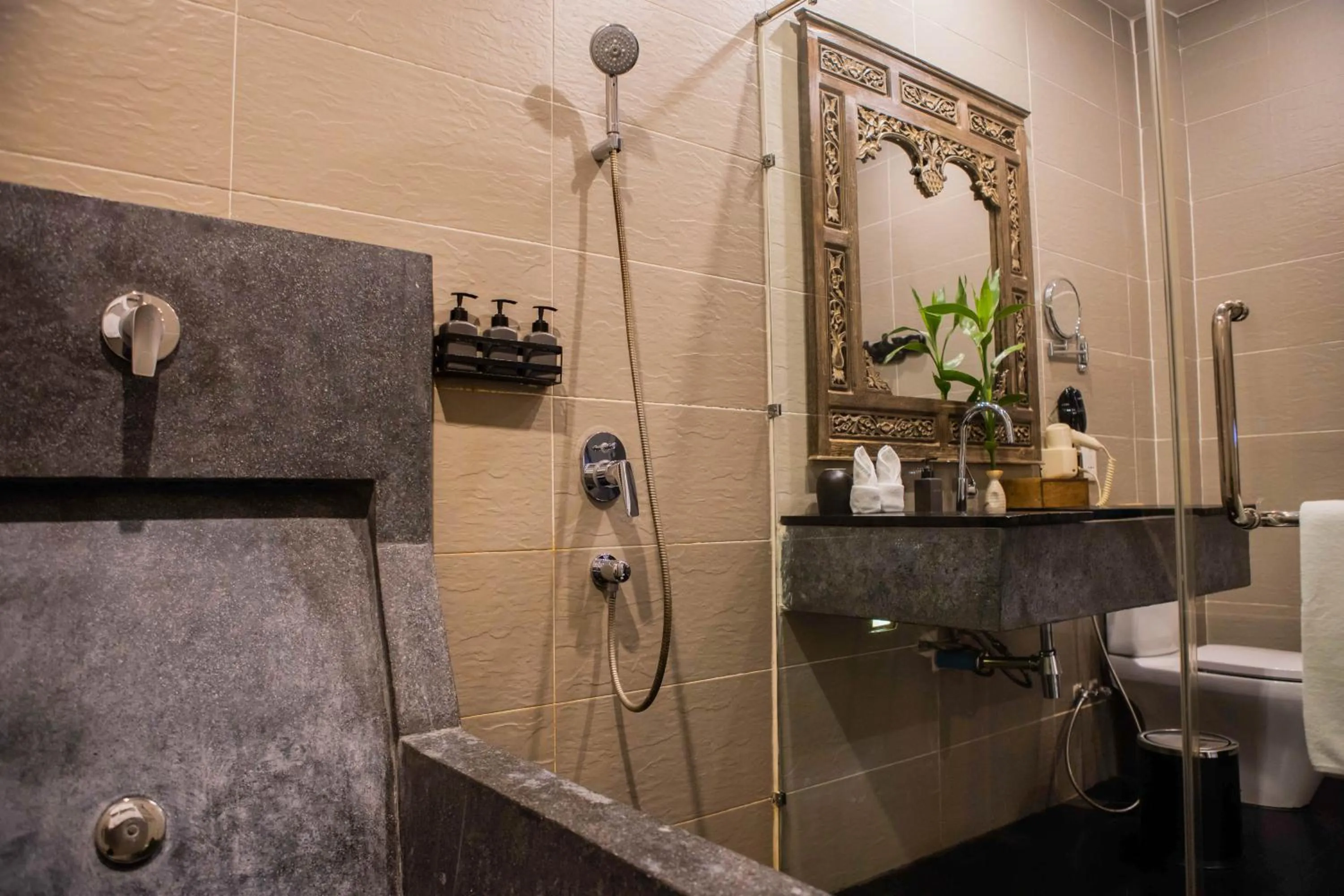 Shower in La Rose Suites