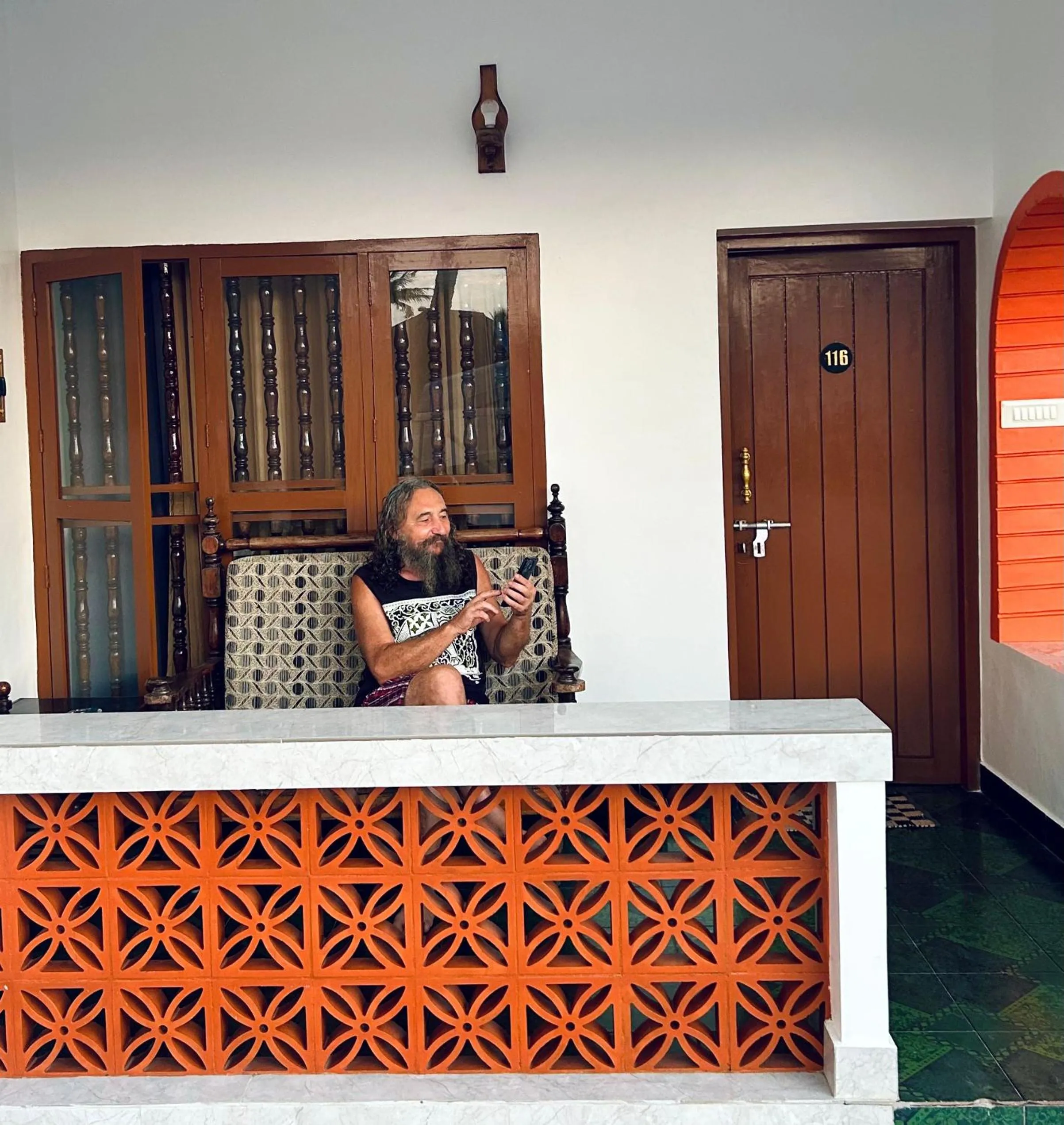 People in Hotel Sea View Palace - the beach hotel