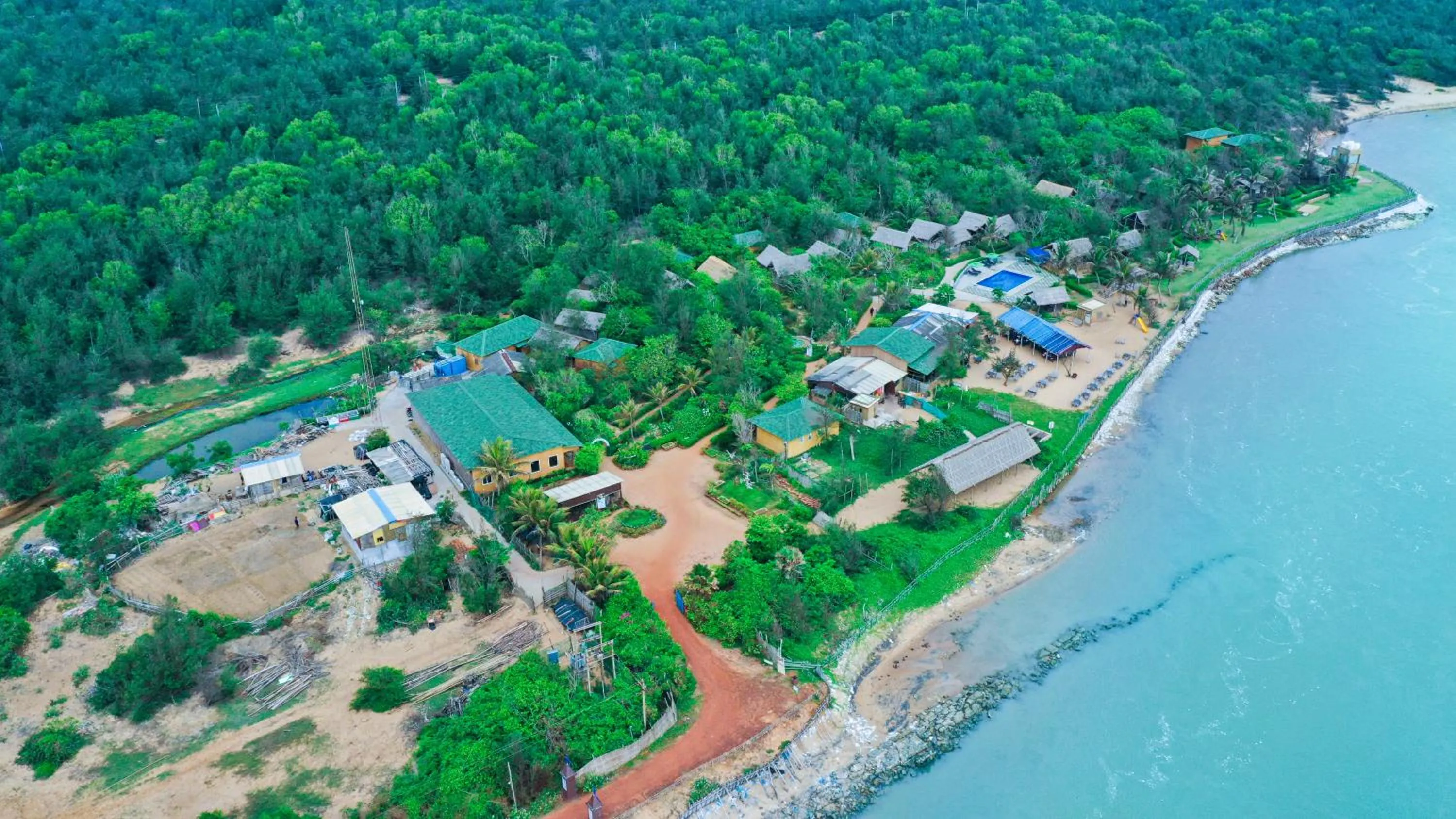 Bird's eye view in Lotus an Eco Resort Konark
