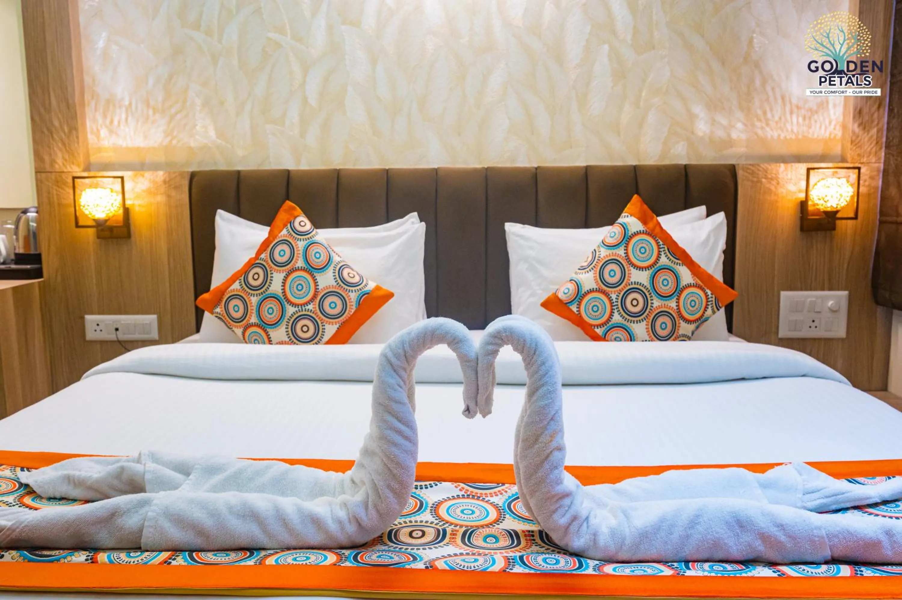 Bed in Hotel Golden Petals