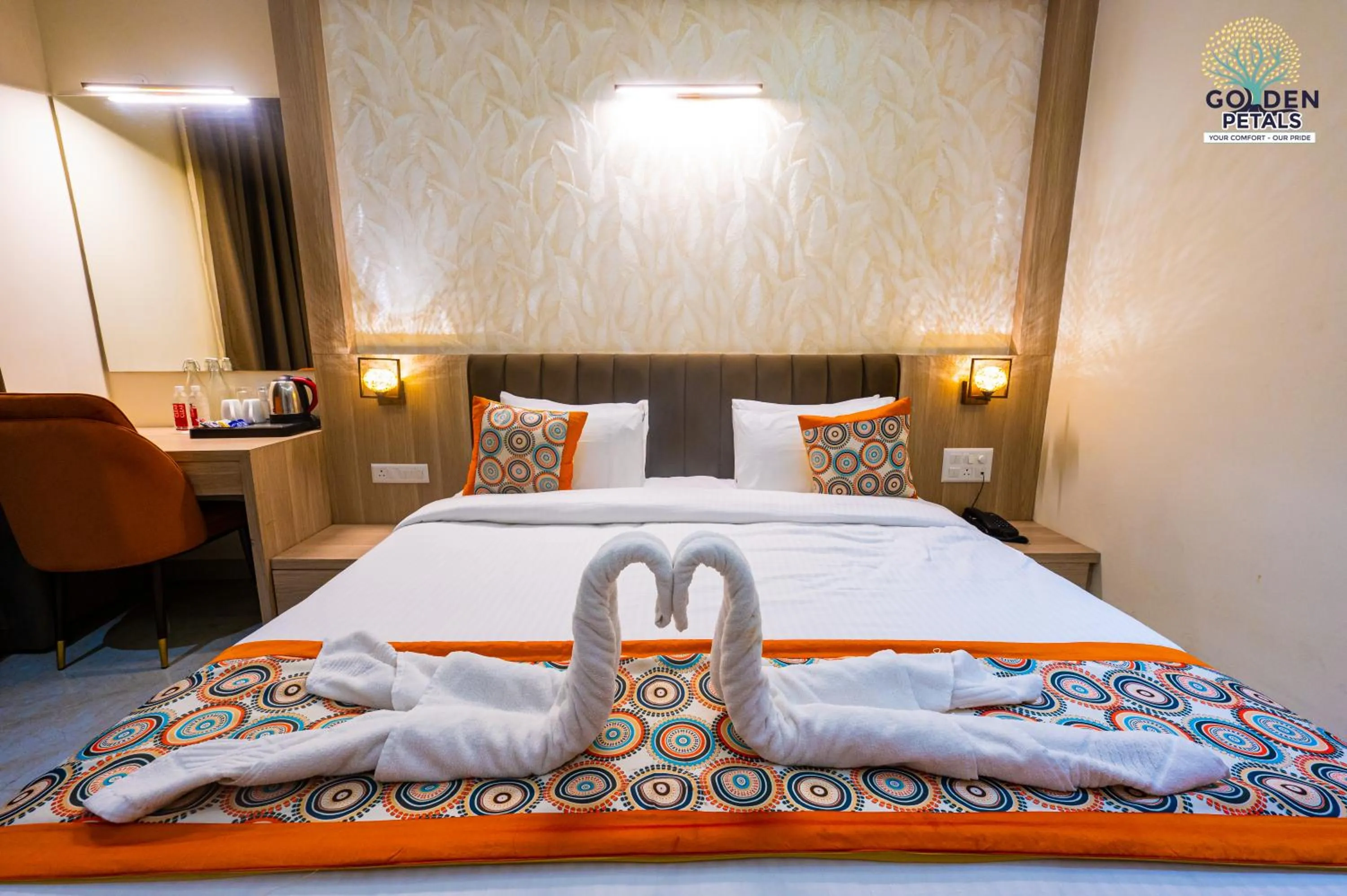 Bed in Hotel Golden Petals