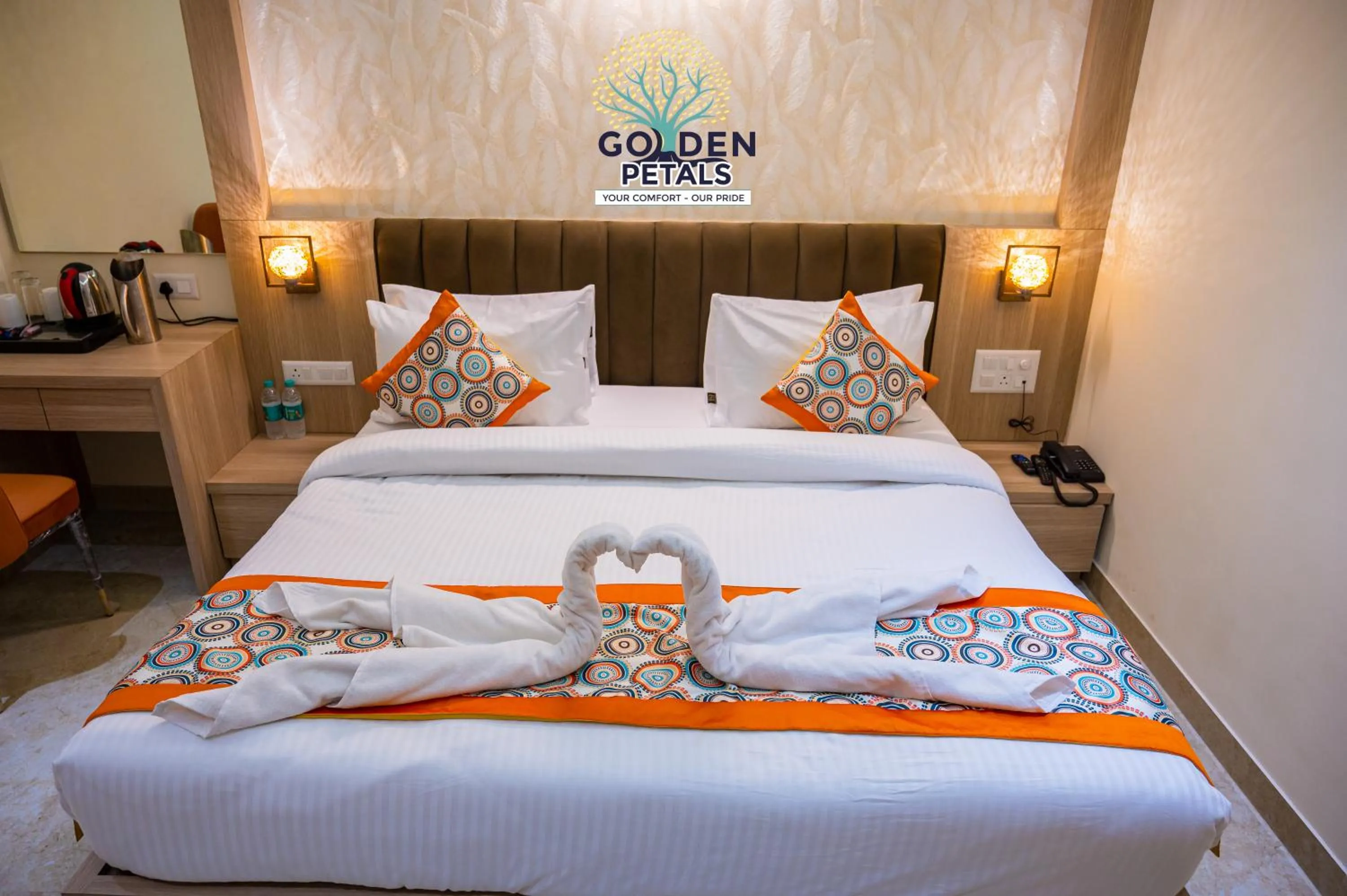 Bed in Hotel Golden Petals