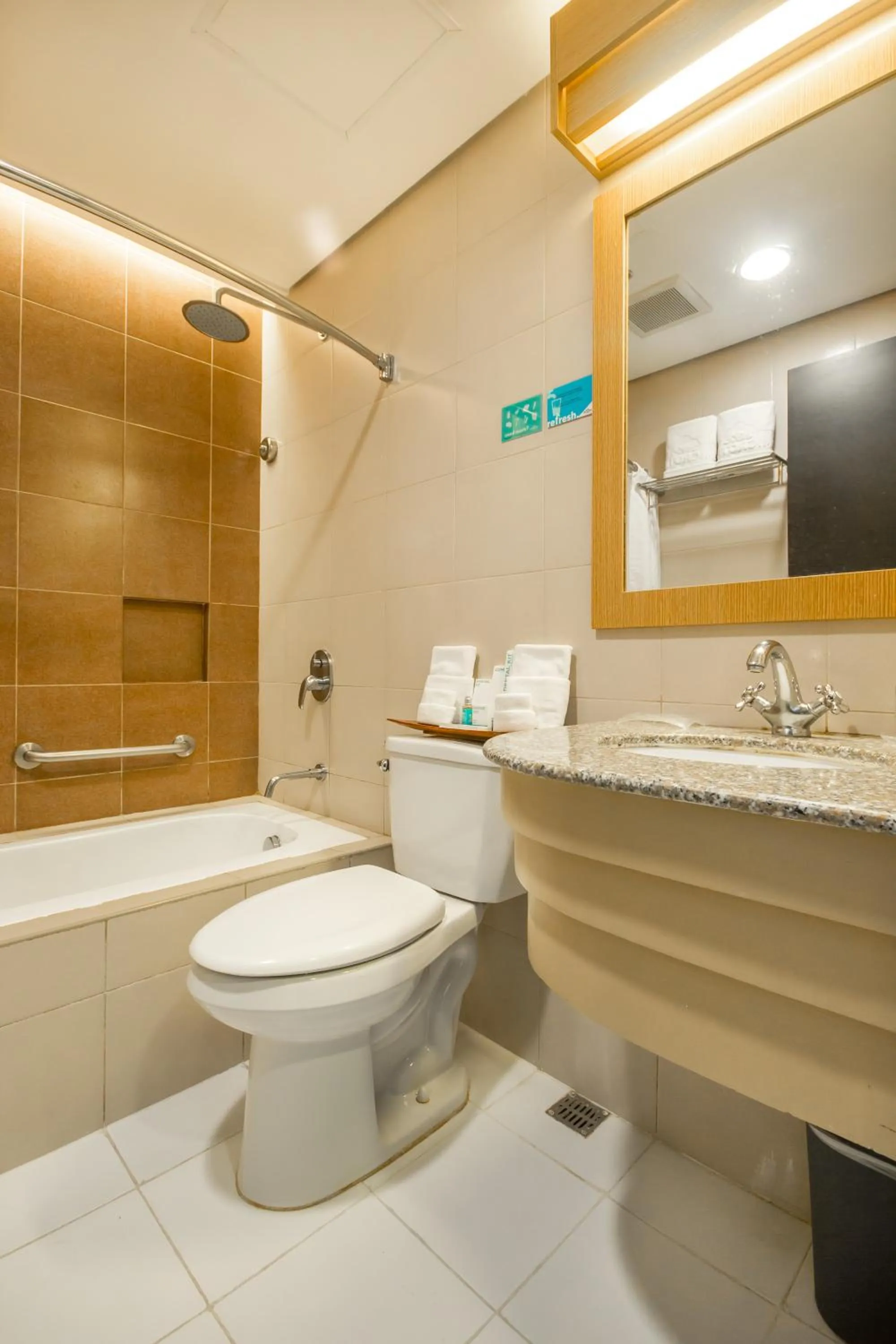 Shower in Microtel by Wyndham South Forbes near Nuvali