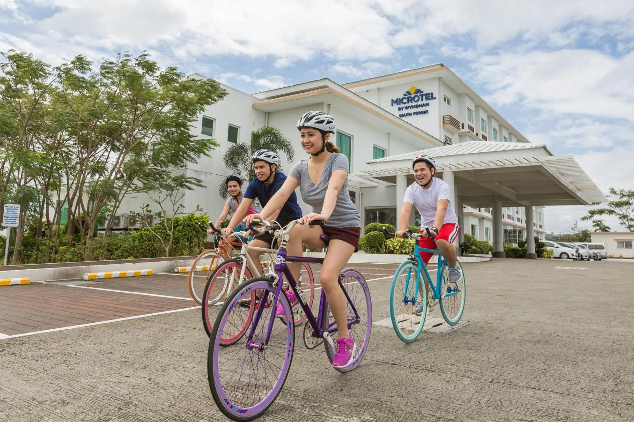 Cycling in Microtel by Wyndham South Forbes near Nuvali