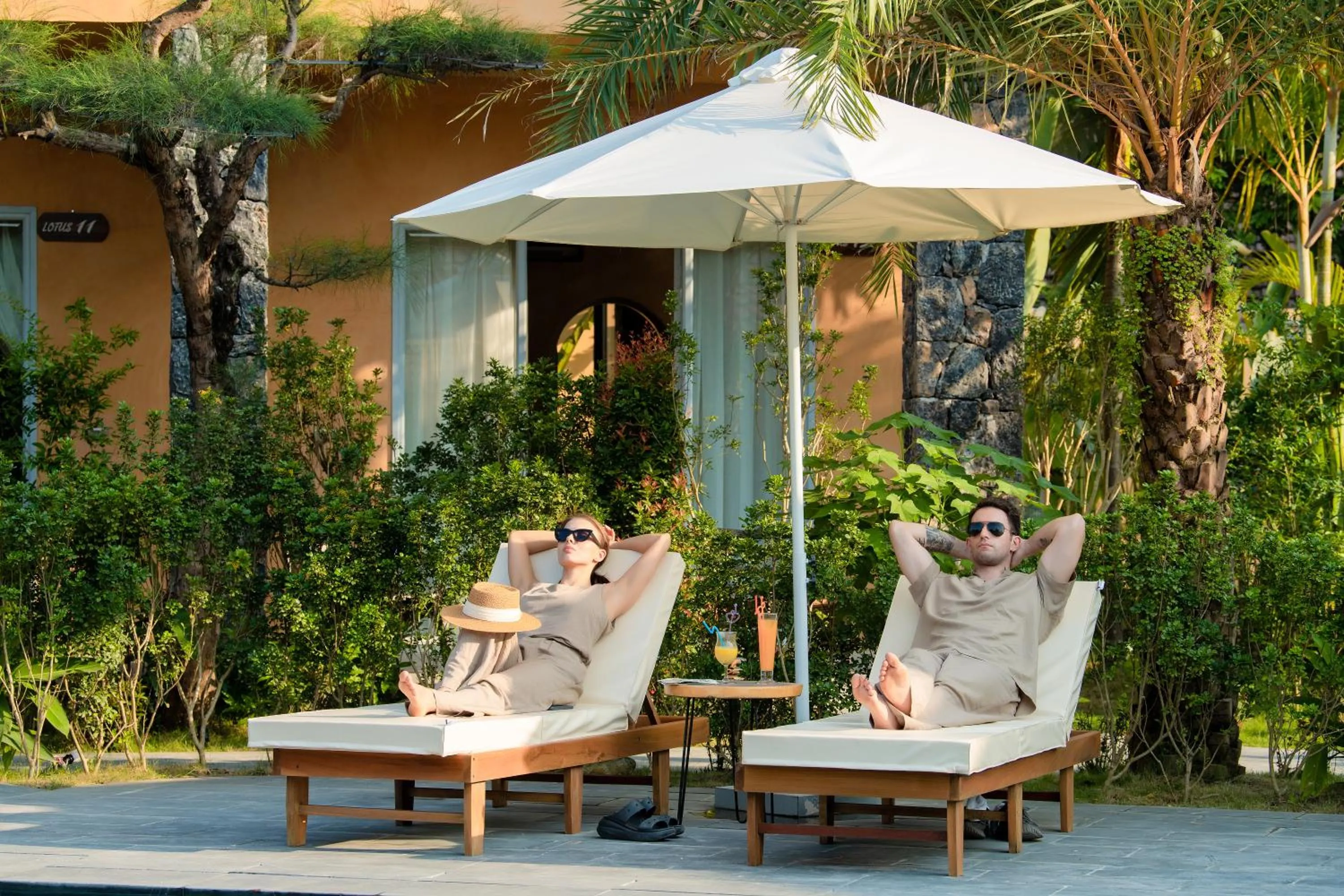 sunbed in Tam Coc Retreat Ninh Binh