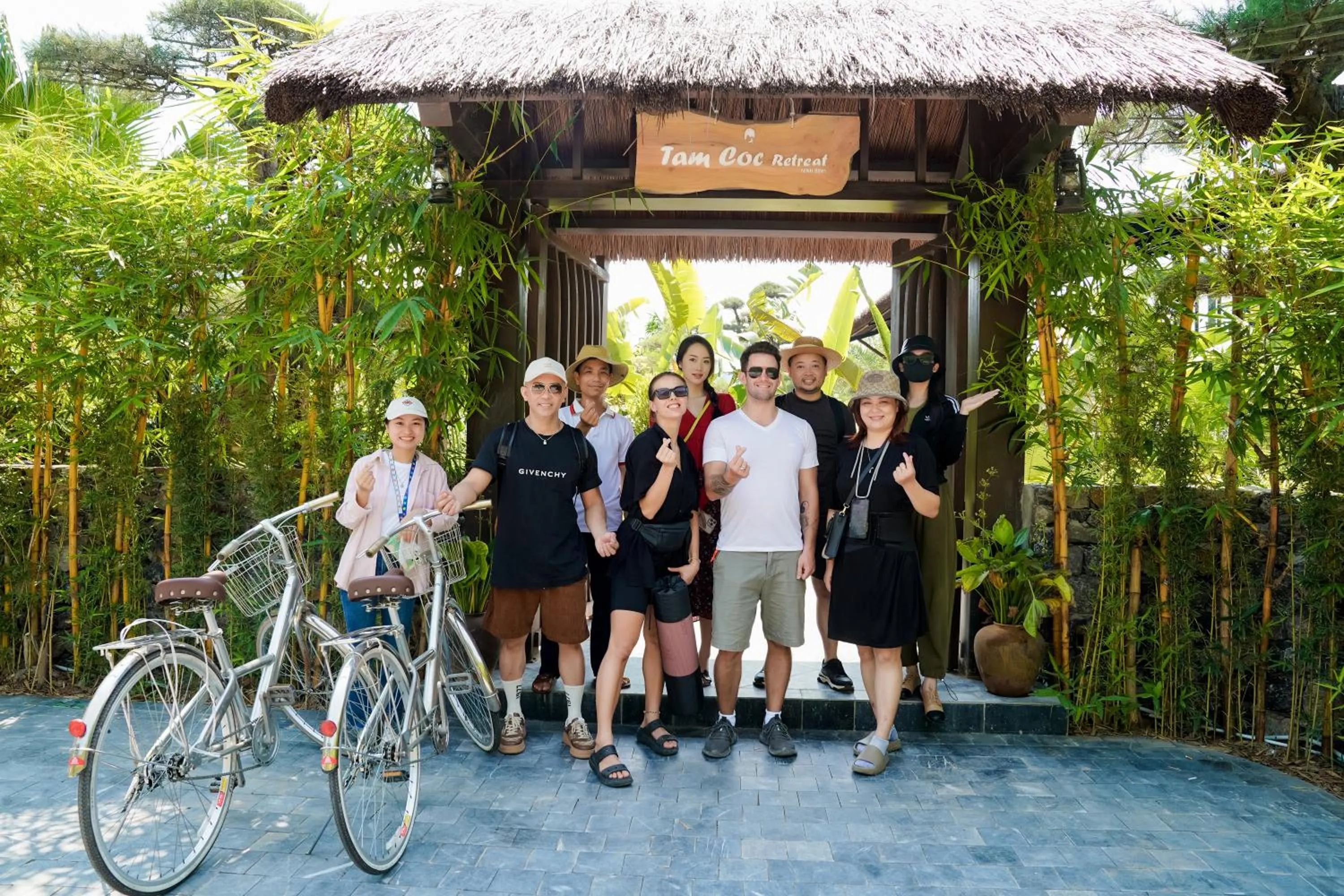 group of guests in Tam Coc Retreat Ninh Binh