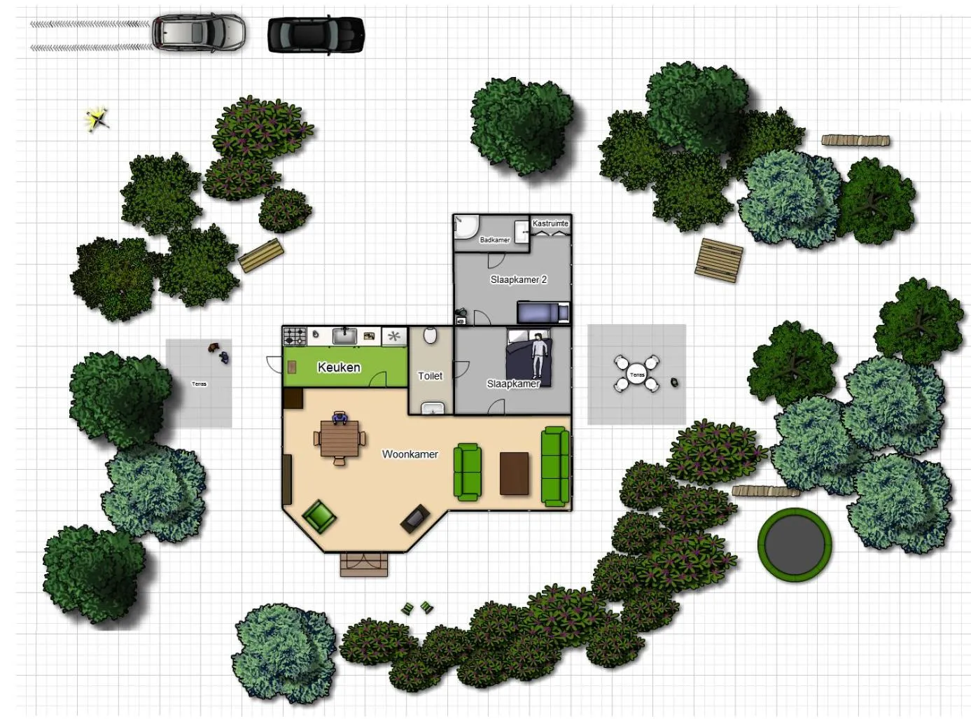 Floor plan in Vakantiehuis 't Musje