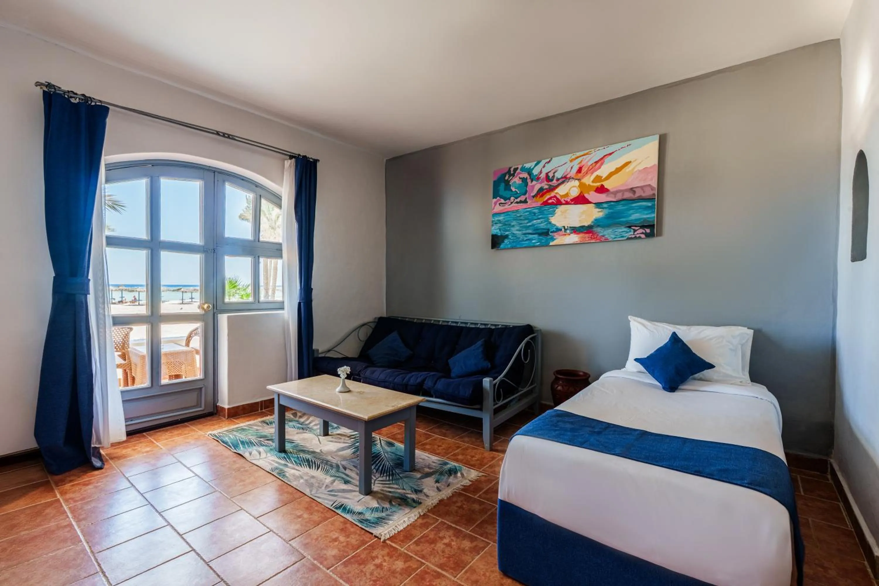 View (from property/room), Bed in Protels Crystal Beach Resort