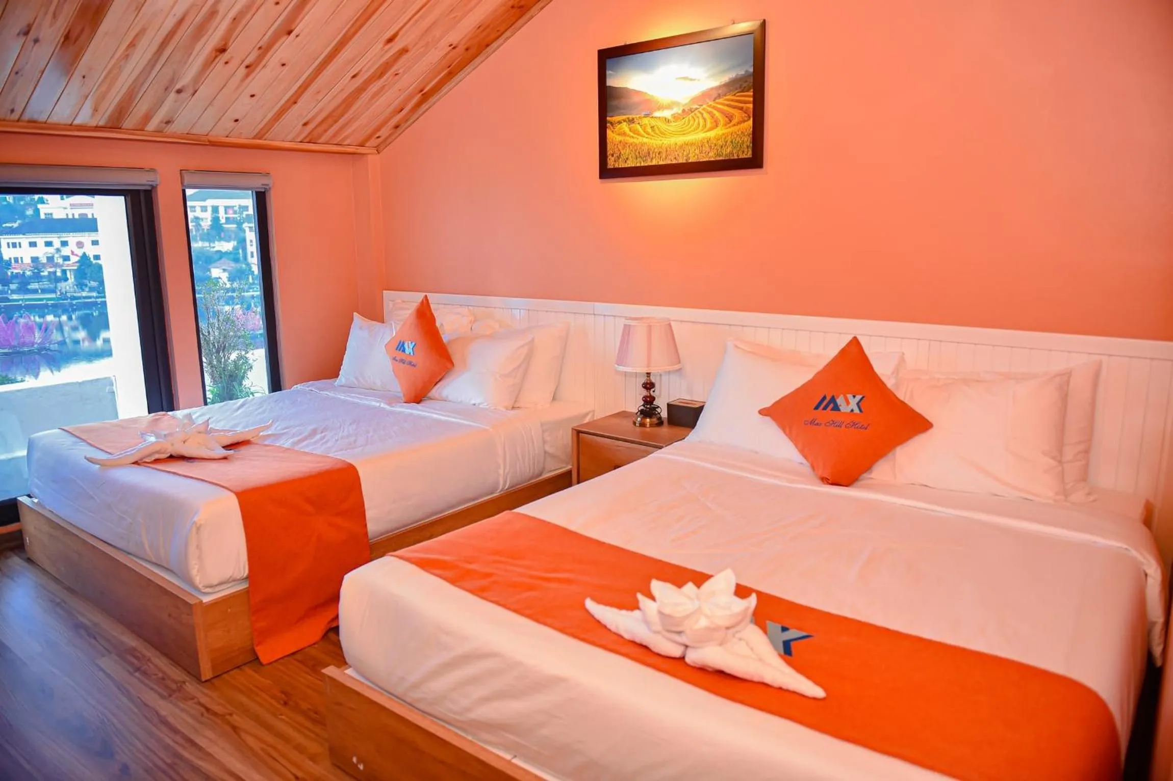 Bed in Sapa Legacy Hotel