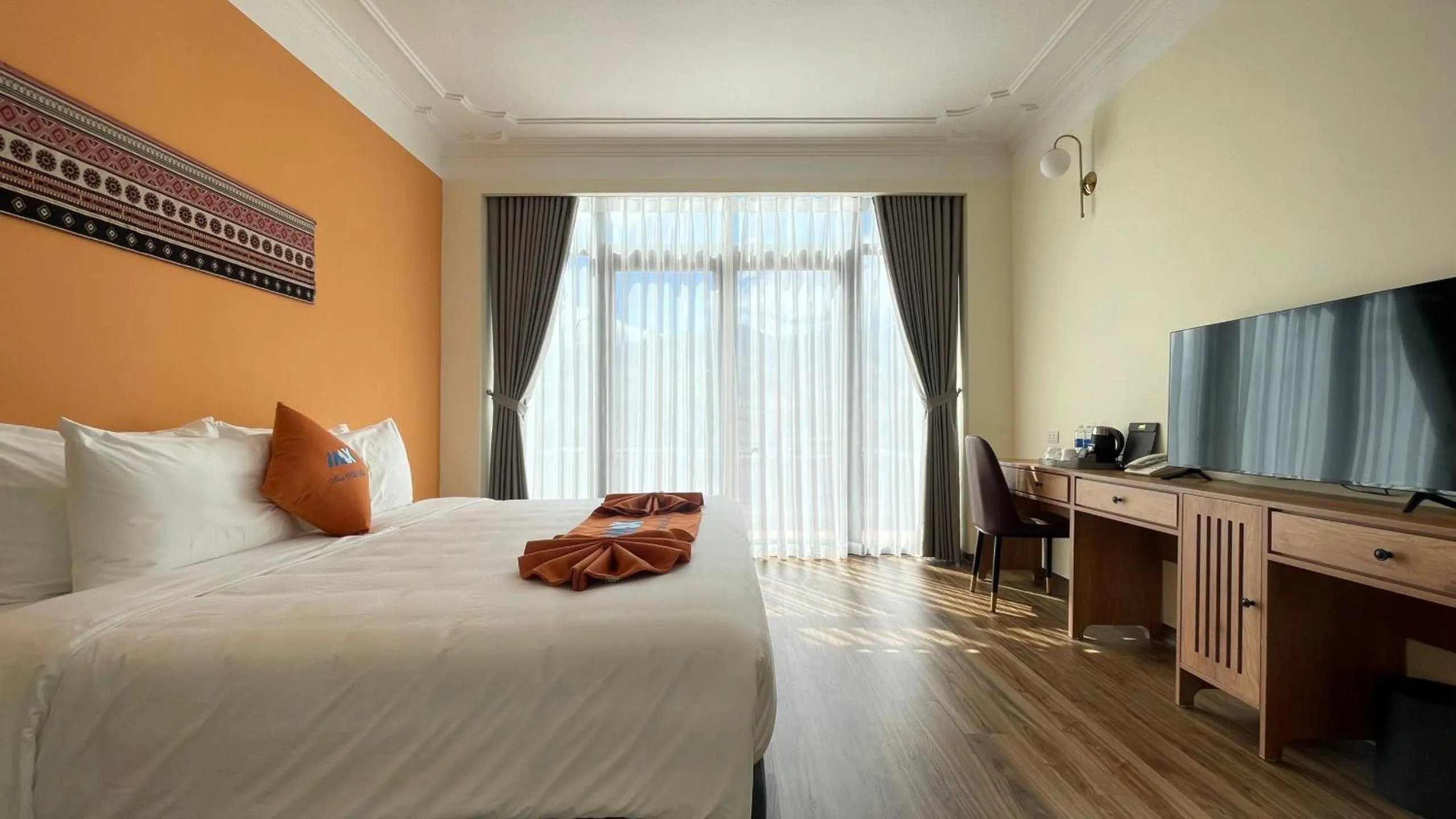 Bed in Sapa Legacy Hotel