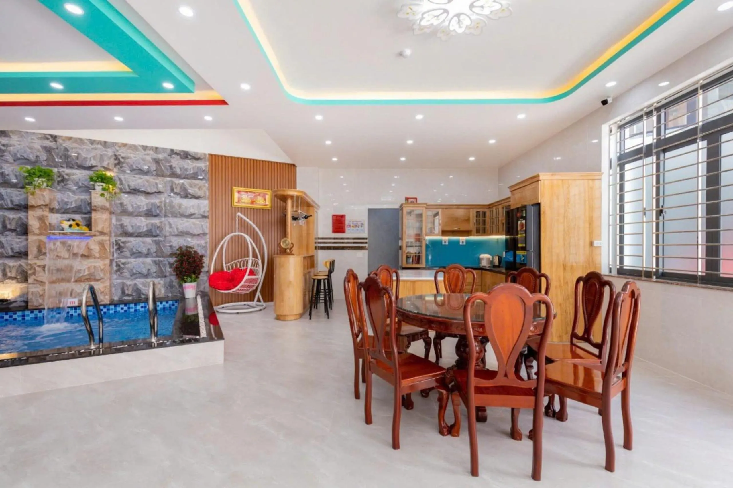 Living room in 126 Vung Tau Pool Villa Back Beach From 4 To 12 Rooms Options