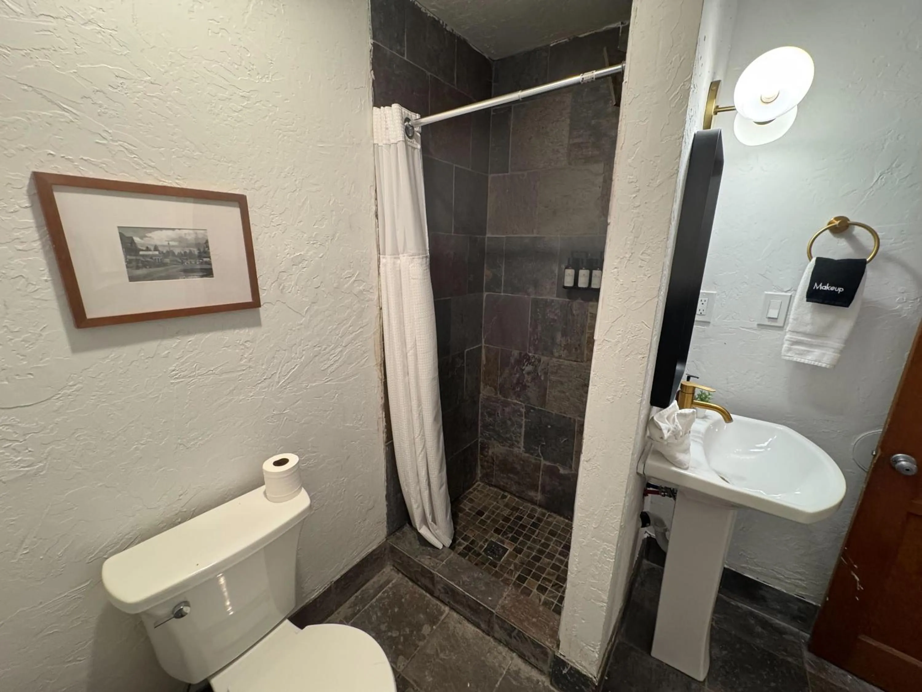 Bathroom in Three Pines Cabins