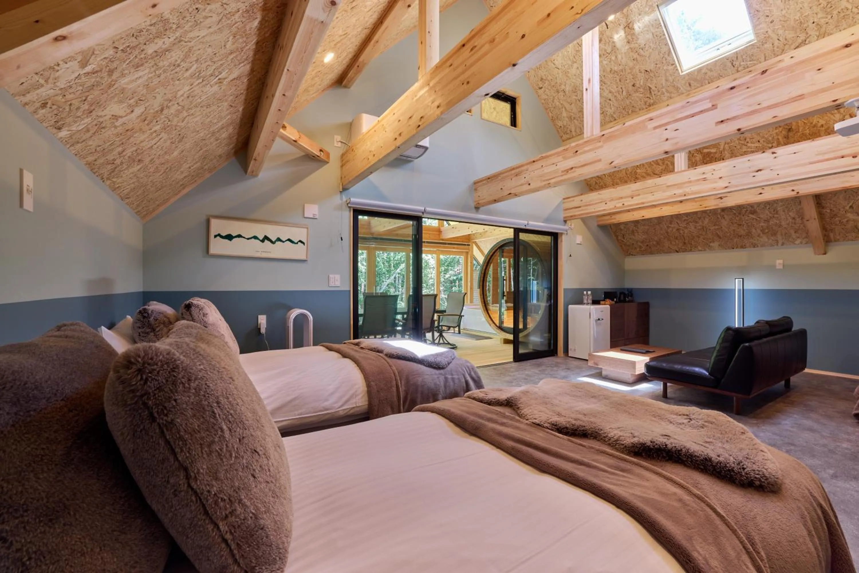 Bed in enico MtFuji Resort&Glamping