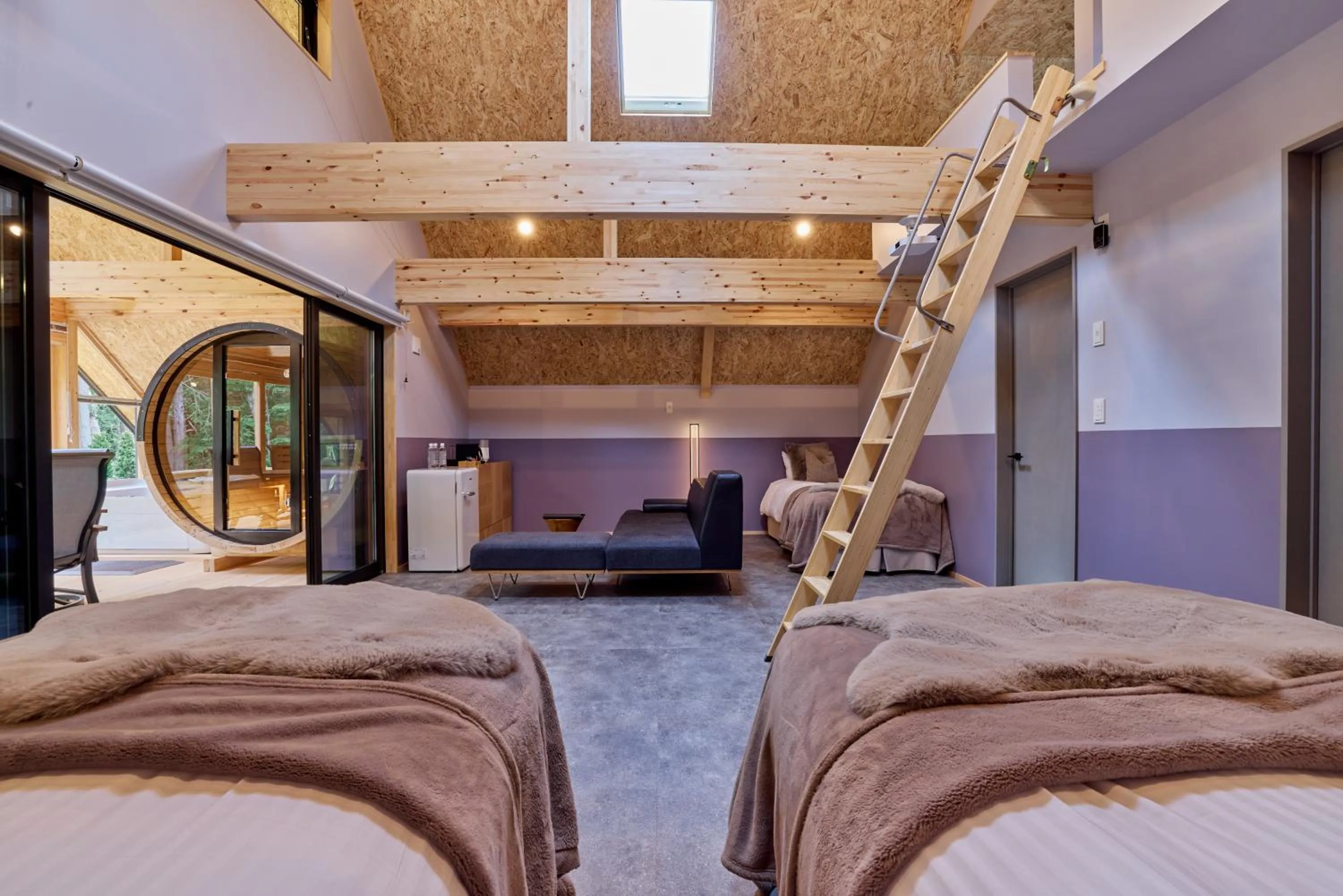 Bed in enico MtFuji Resort&Glamping