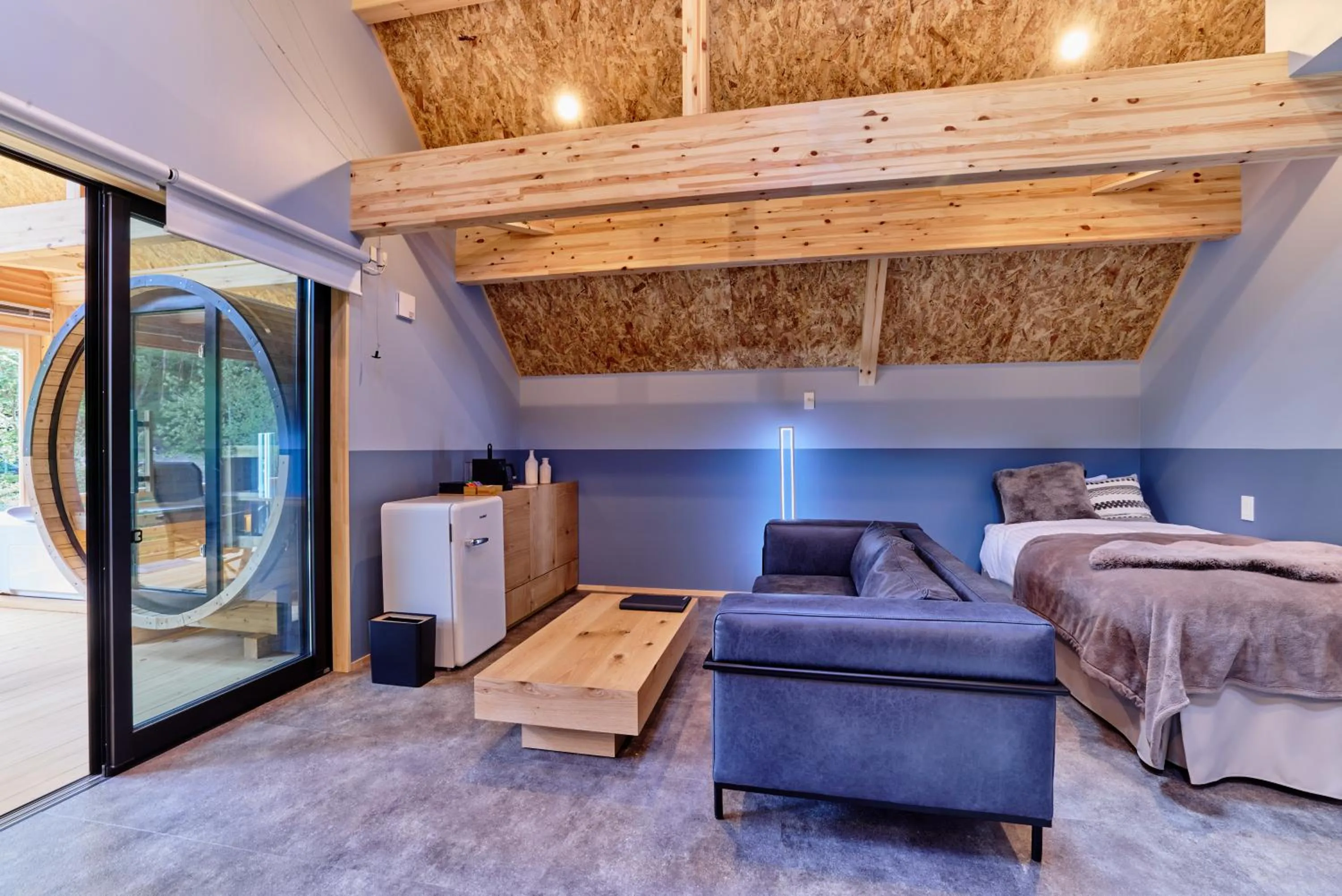 Bed in enico MtFuji Resort&Glamping