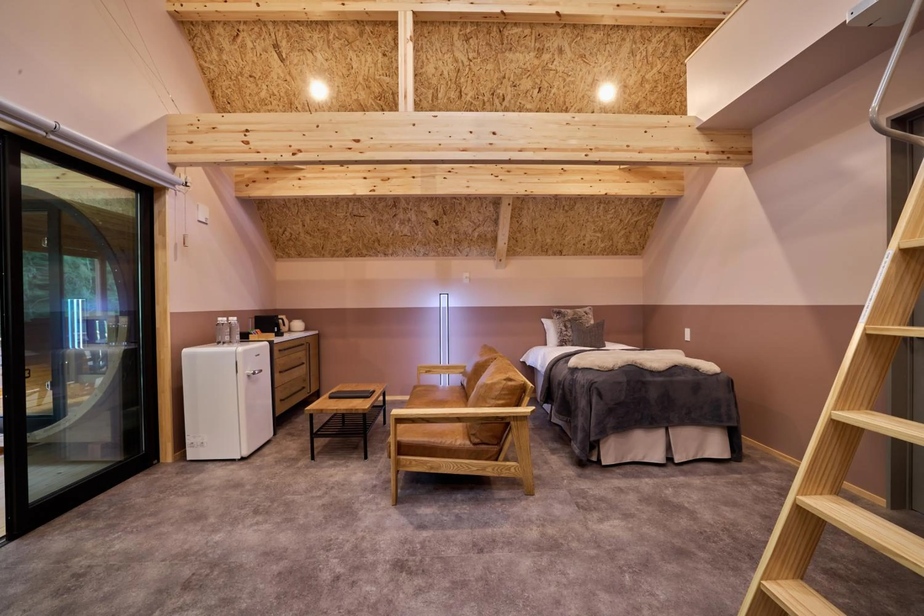 Bed in enico MtFuji Resort&Glamping