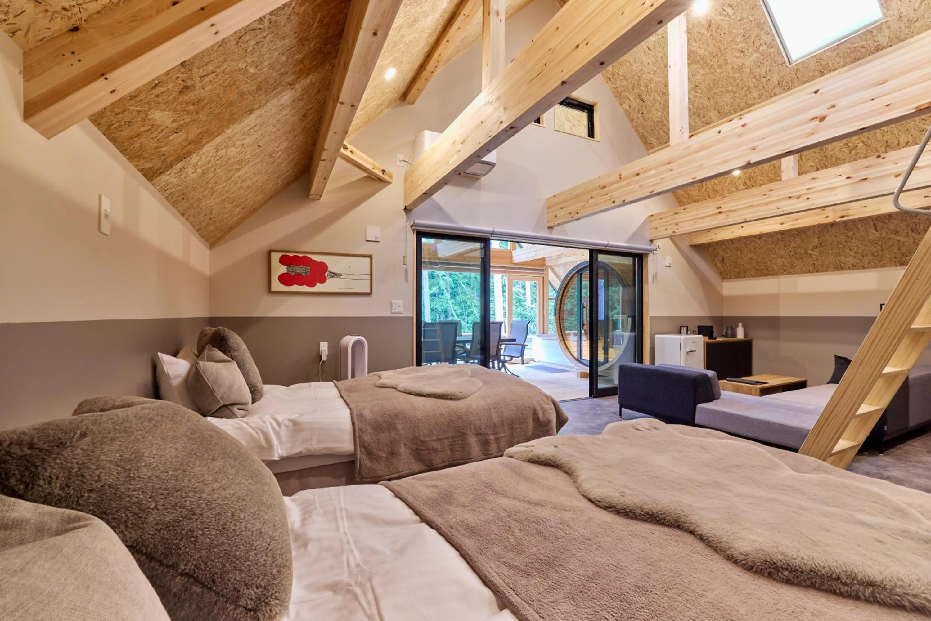 Bed in enico MtFuji Resort&Glamping