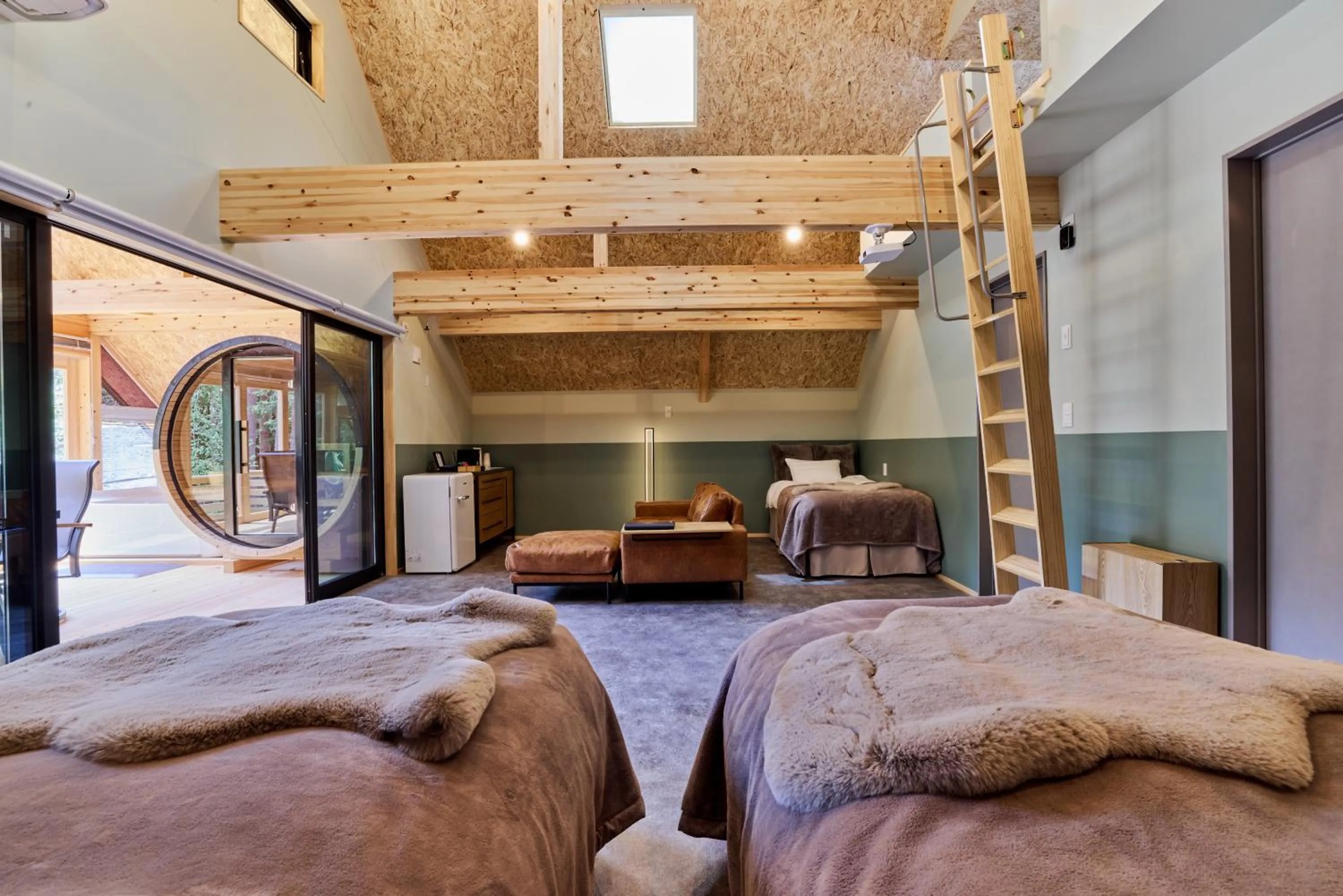 Bed in enico MtFuji Resort&Glamping