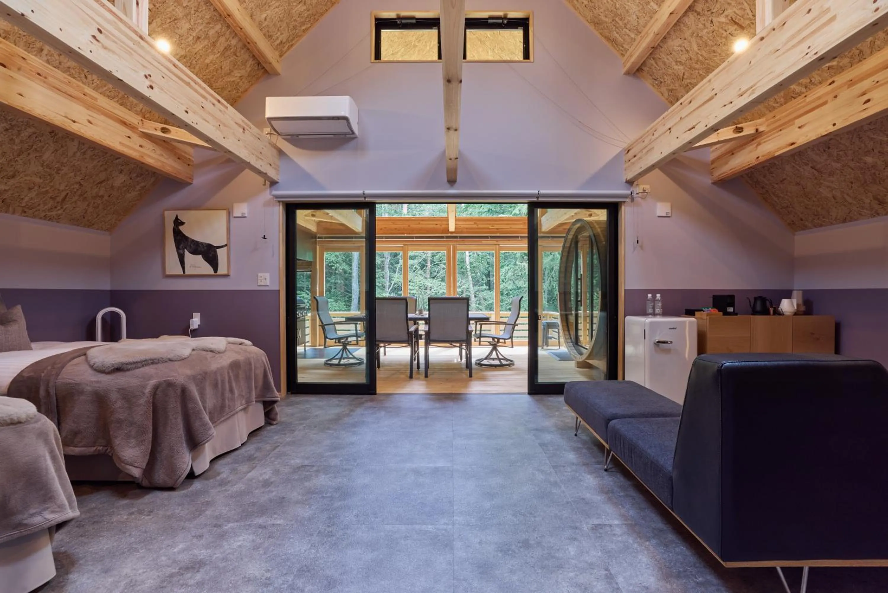 Bed in enico MtFuji Resort&Glamping