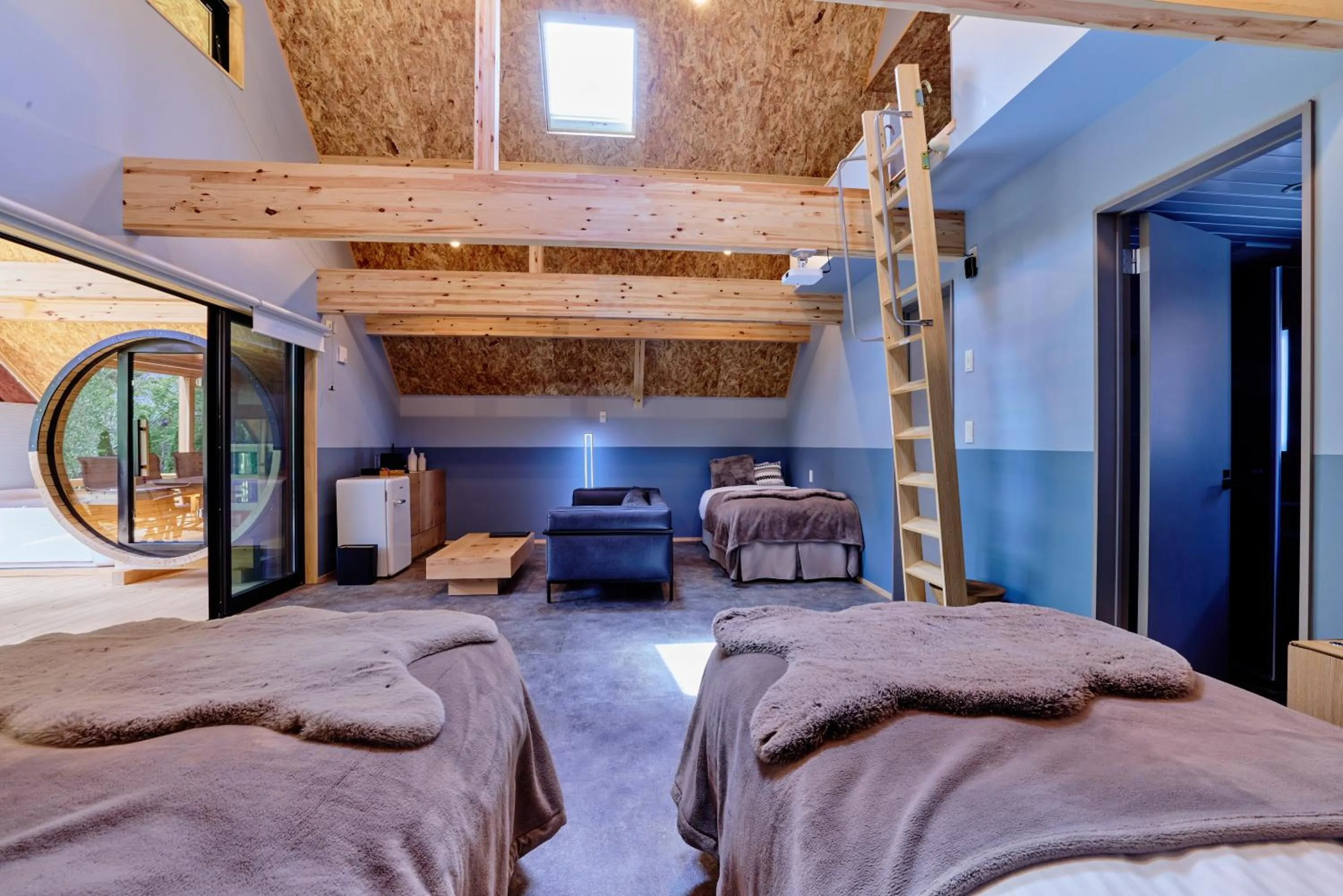 Bed in enico MtFuji Resort&Glamping