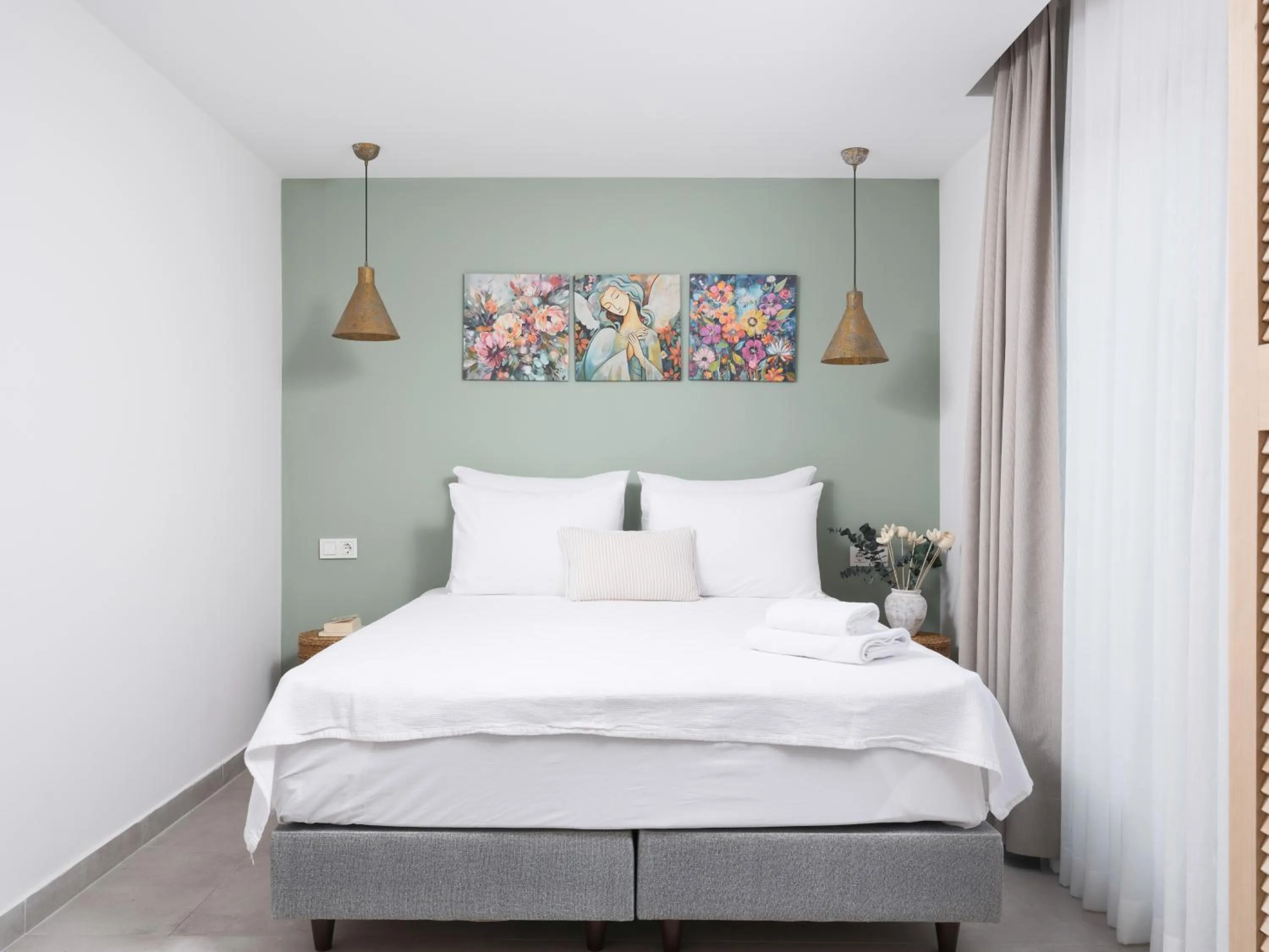 Bed in Cumbalıca Garden Hotel