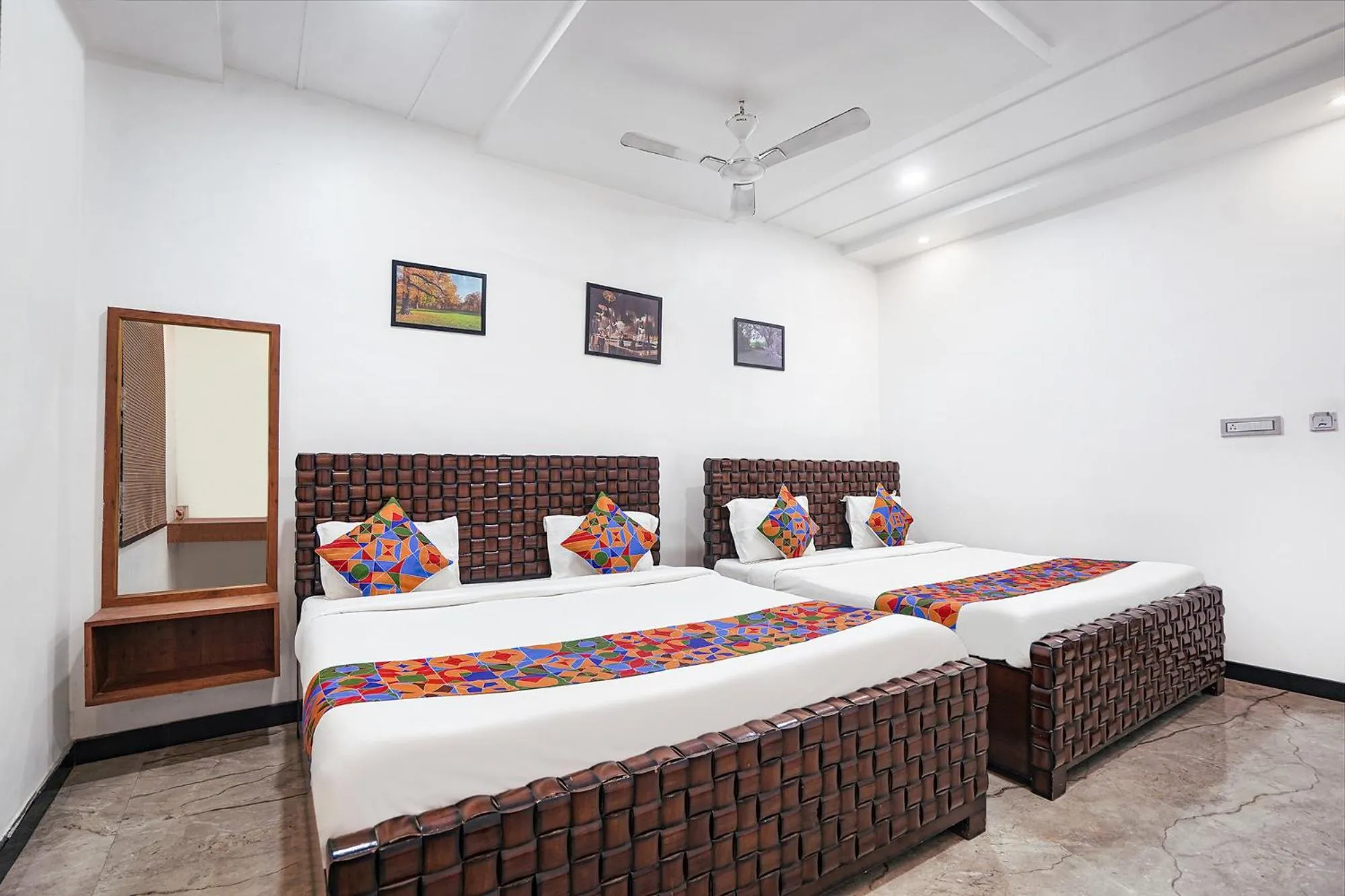 Bed in FabHotel Villa De Benares - Nr Tulsi Manas Mandir