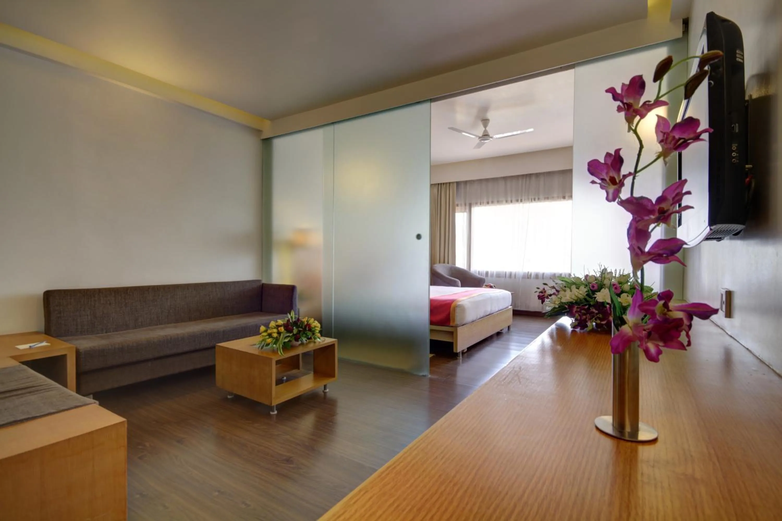 Seating area, Bed in Dolphin Hotel