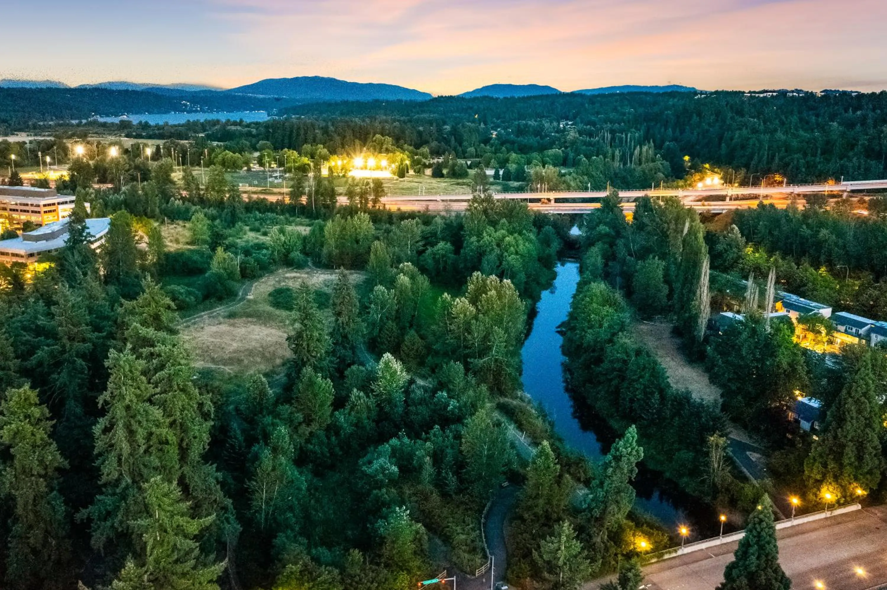 Bird's eye view in Airy and Open Corner Loft - 92 Walkscore