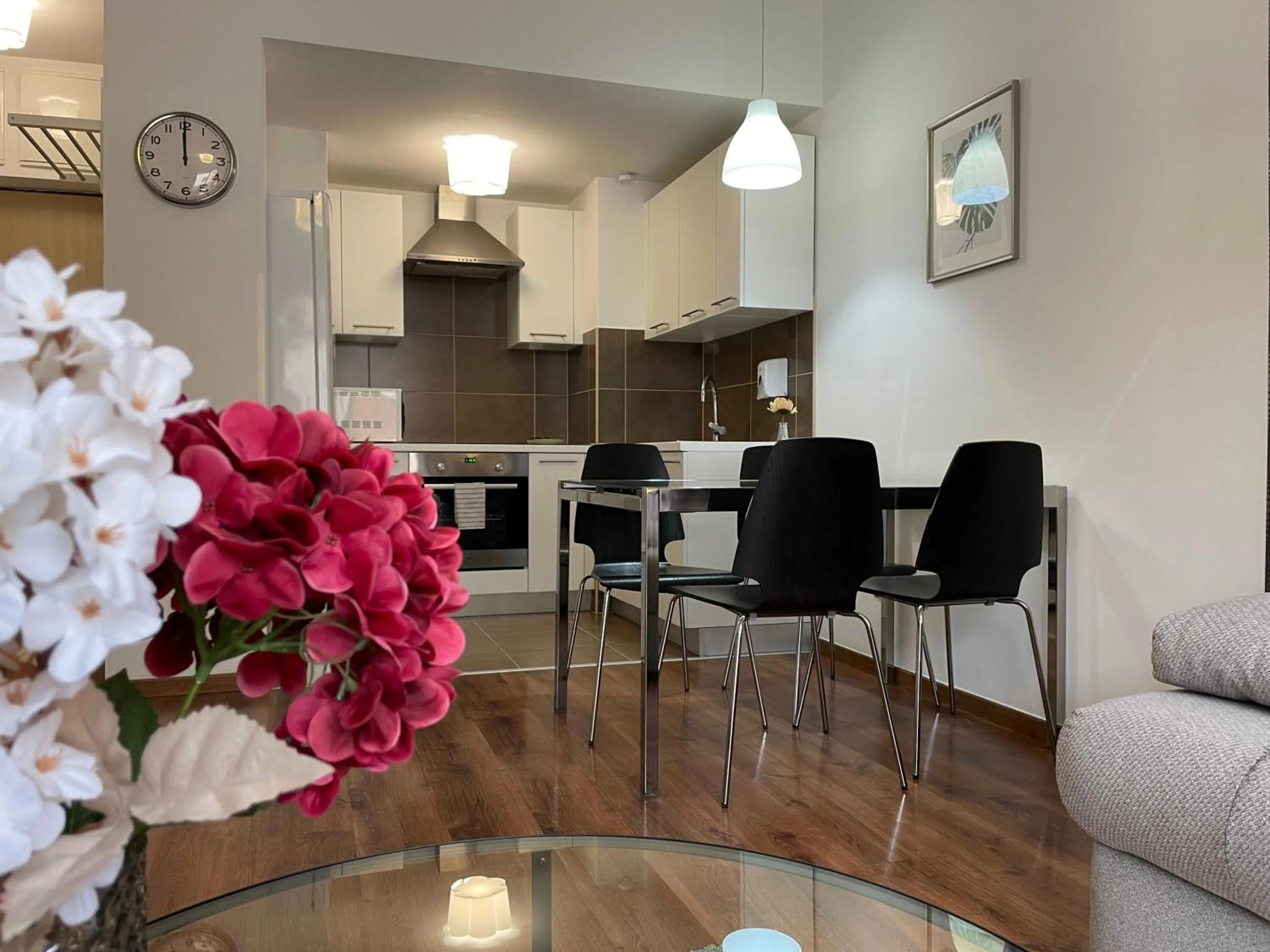 Dining area in Corvin Center Suites