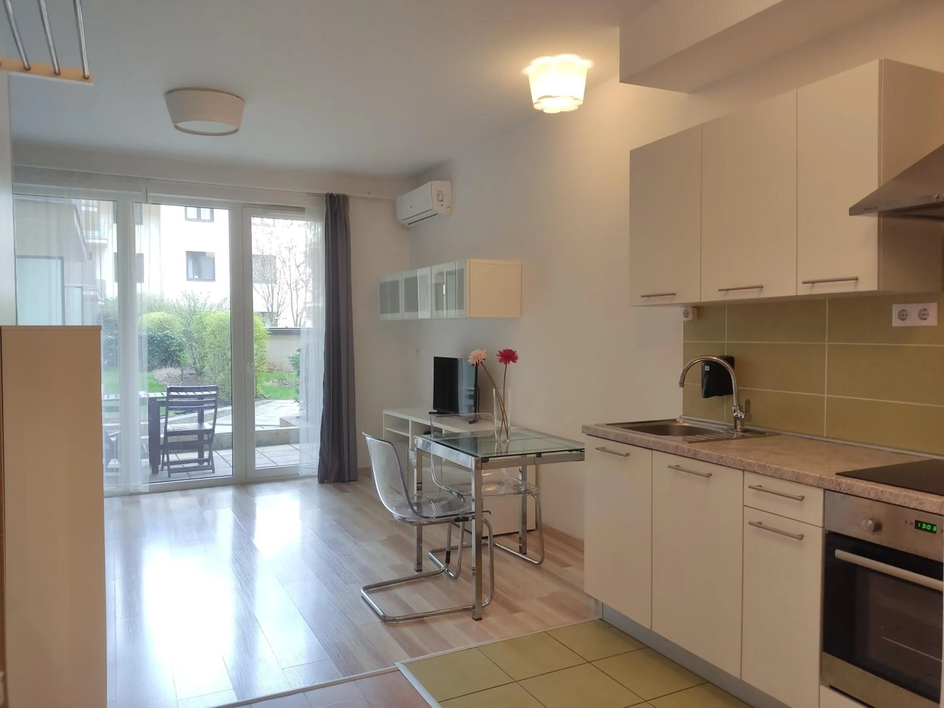 Seating area in Corvin Center Suites