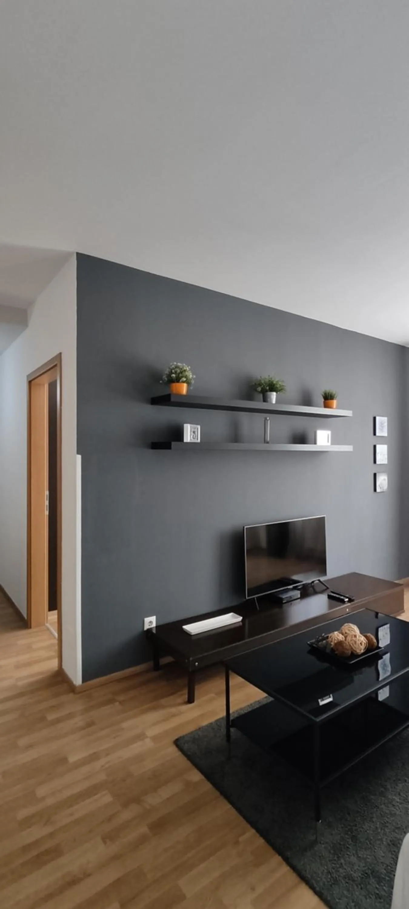 Living room in Corvin Center Suites