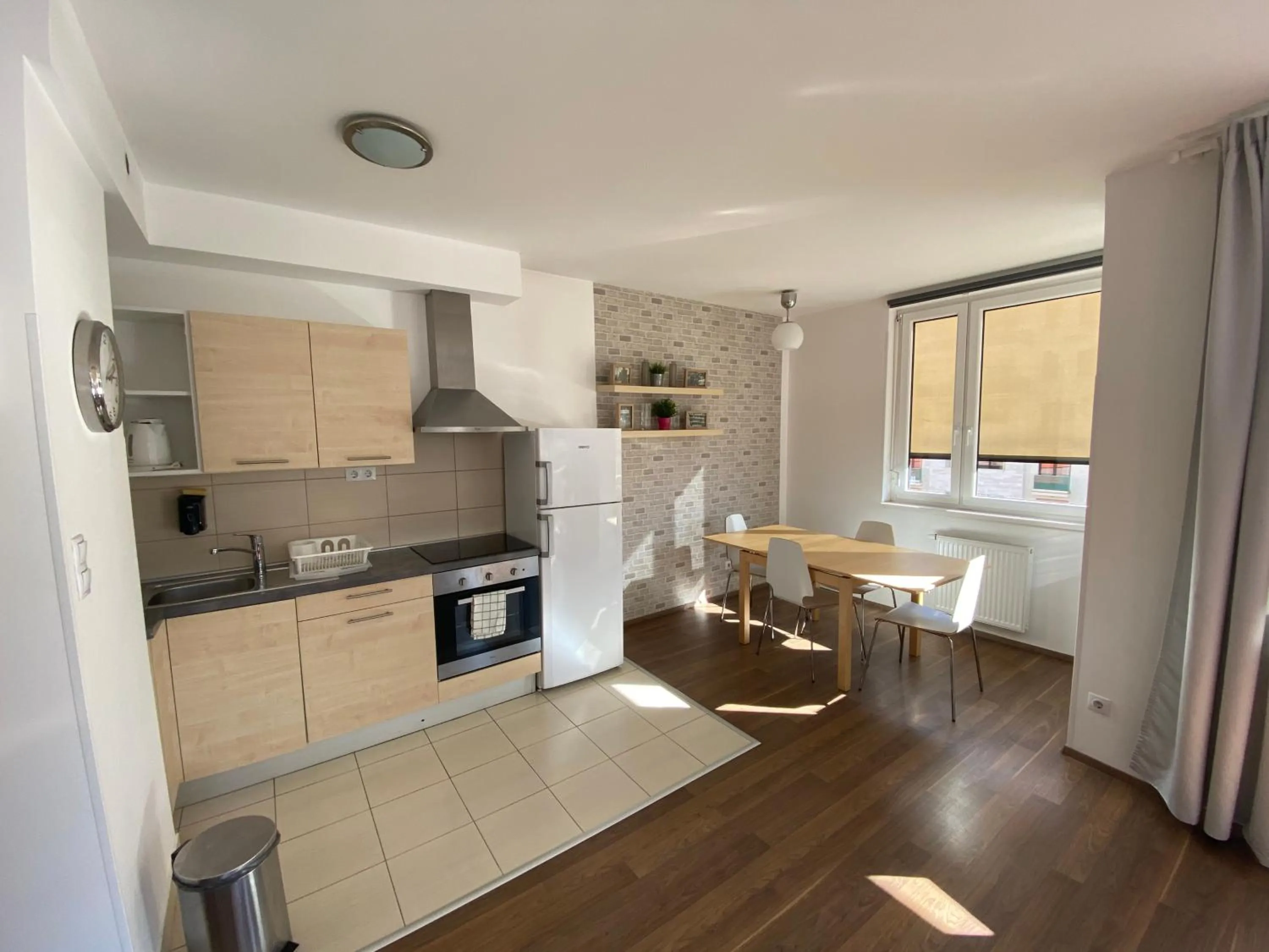 Living room in Corvin Center Suites